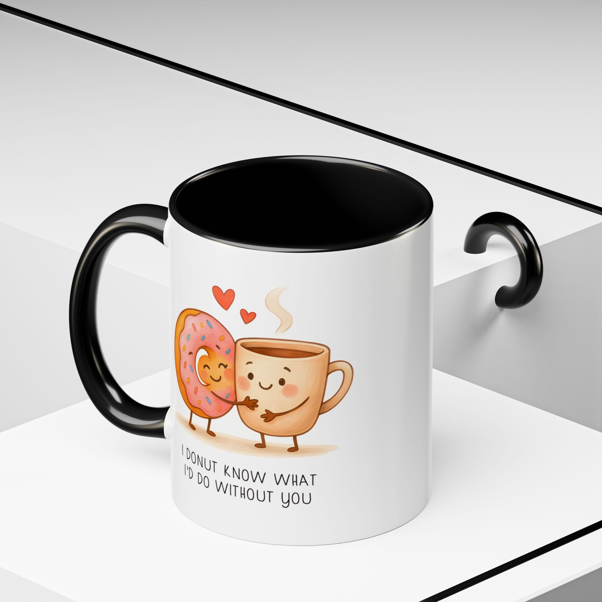 Cute Donut and Coffee Love Ceramic Mug | Gallory Hive
