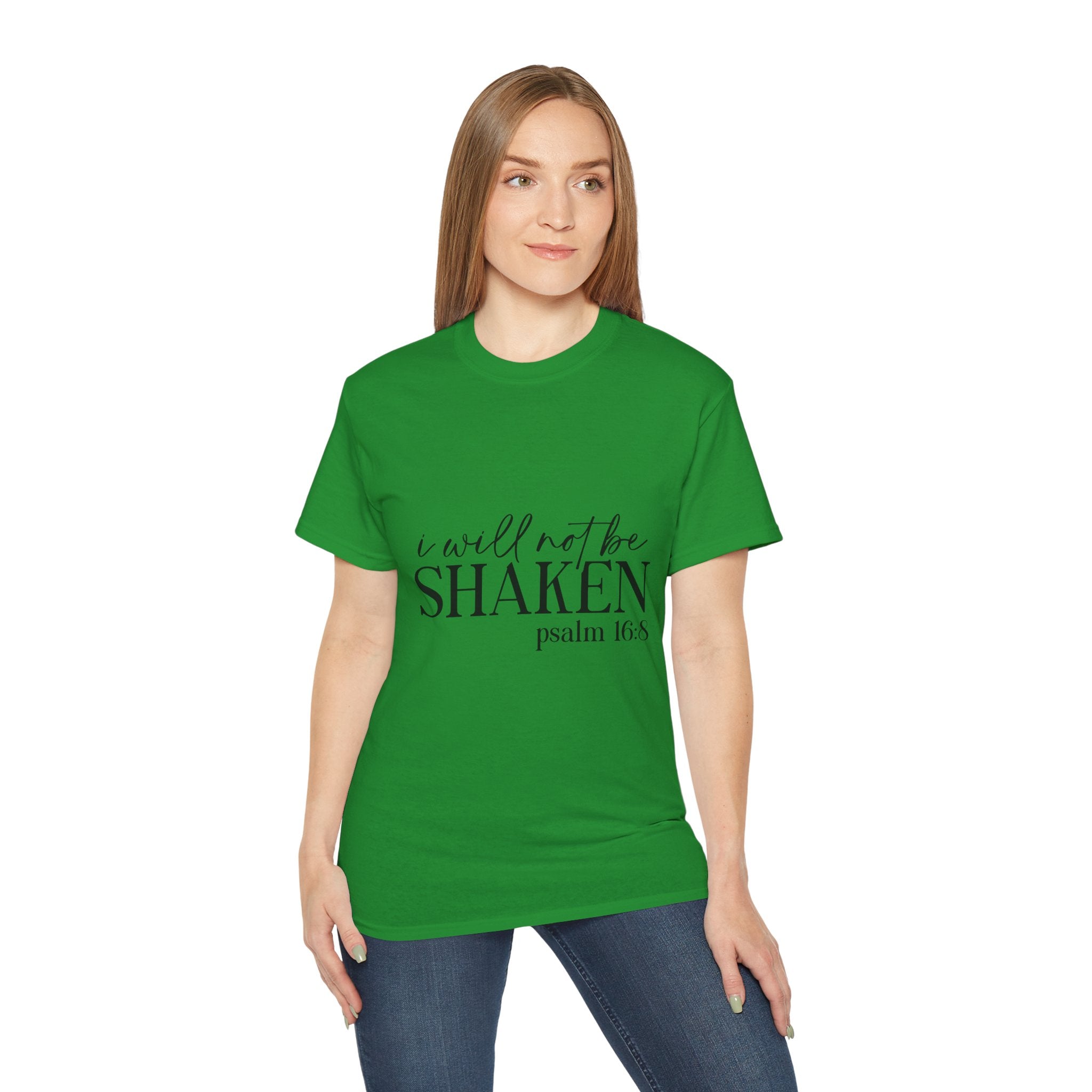 Unisex I will not be shaken Tee - Inspirational Casual Wear, Christian T-Shirt, Motivational Gift, Faith-Based Apparel, Everyday Comfort