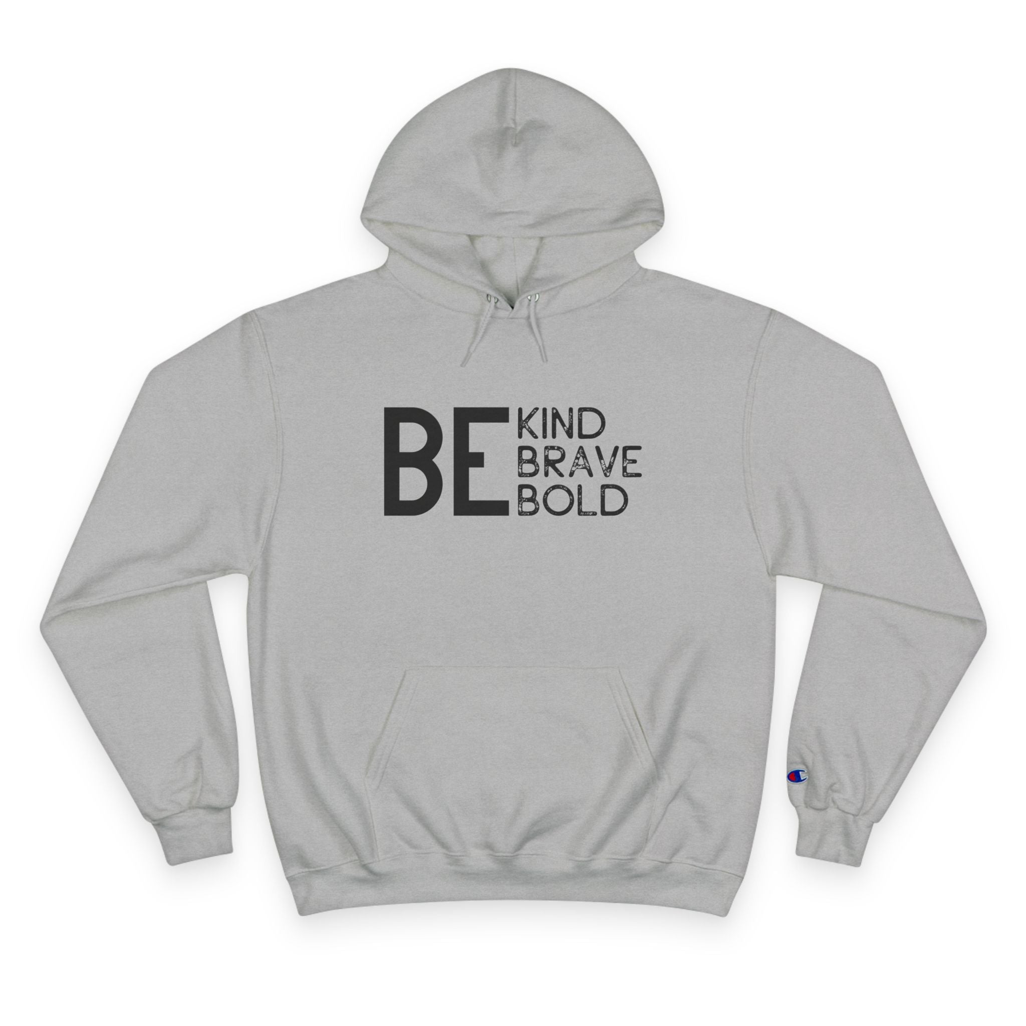 Champion Hoodie - Bold Minimalist Hand Sign Print