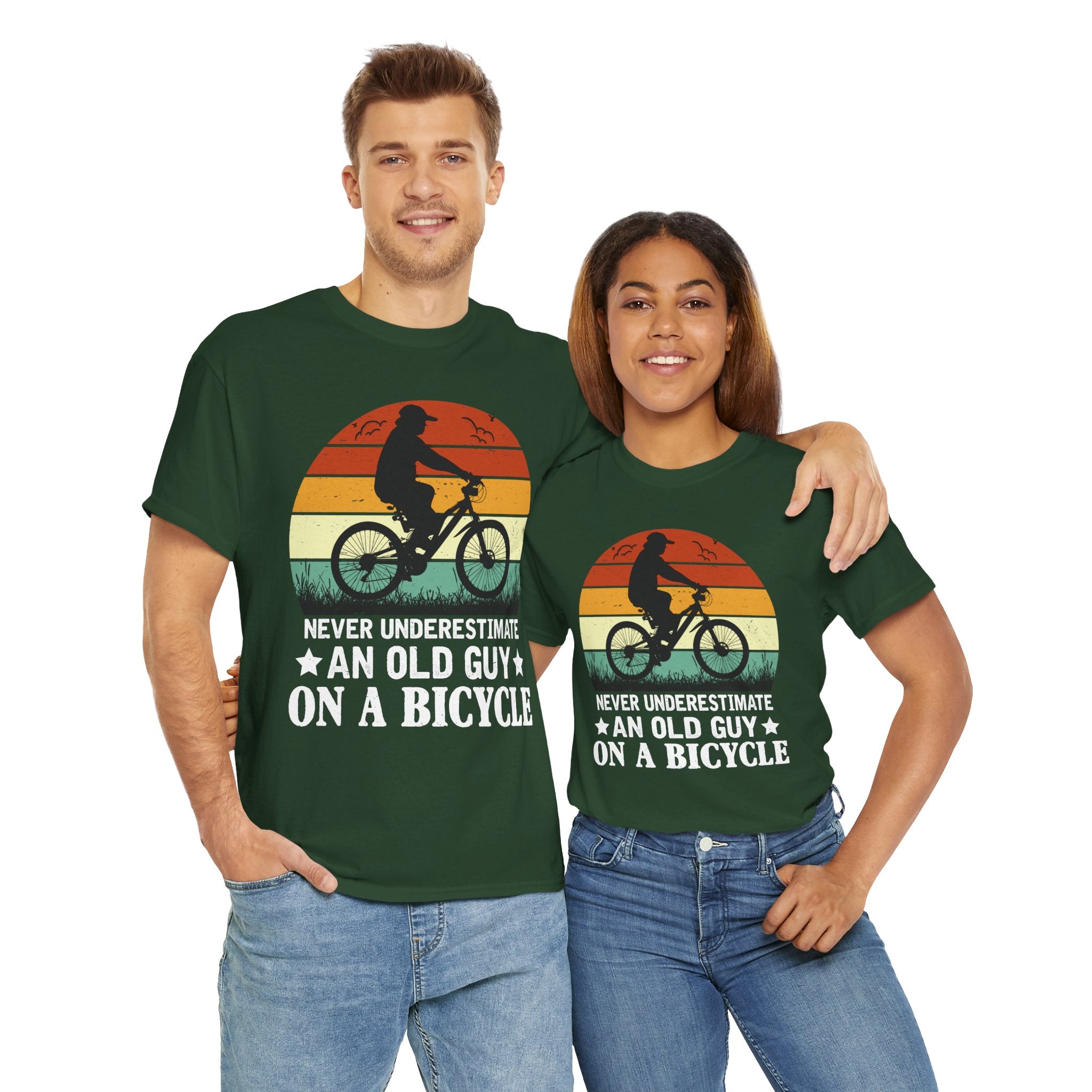 Retro Old Guy On Bicycle Shirt