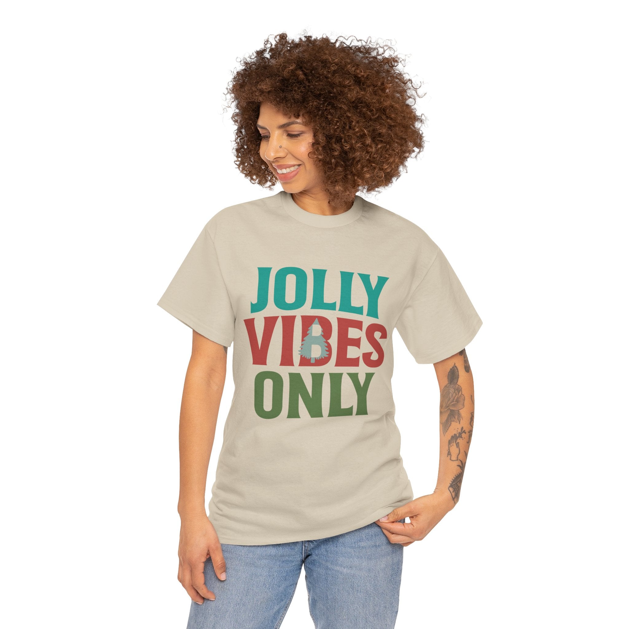 Festive Jolly Vibes Christmas T-Shirt | Gallory Hive