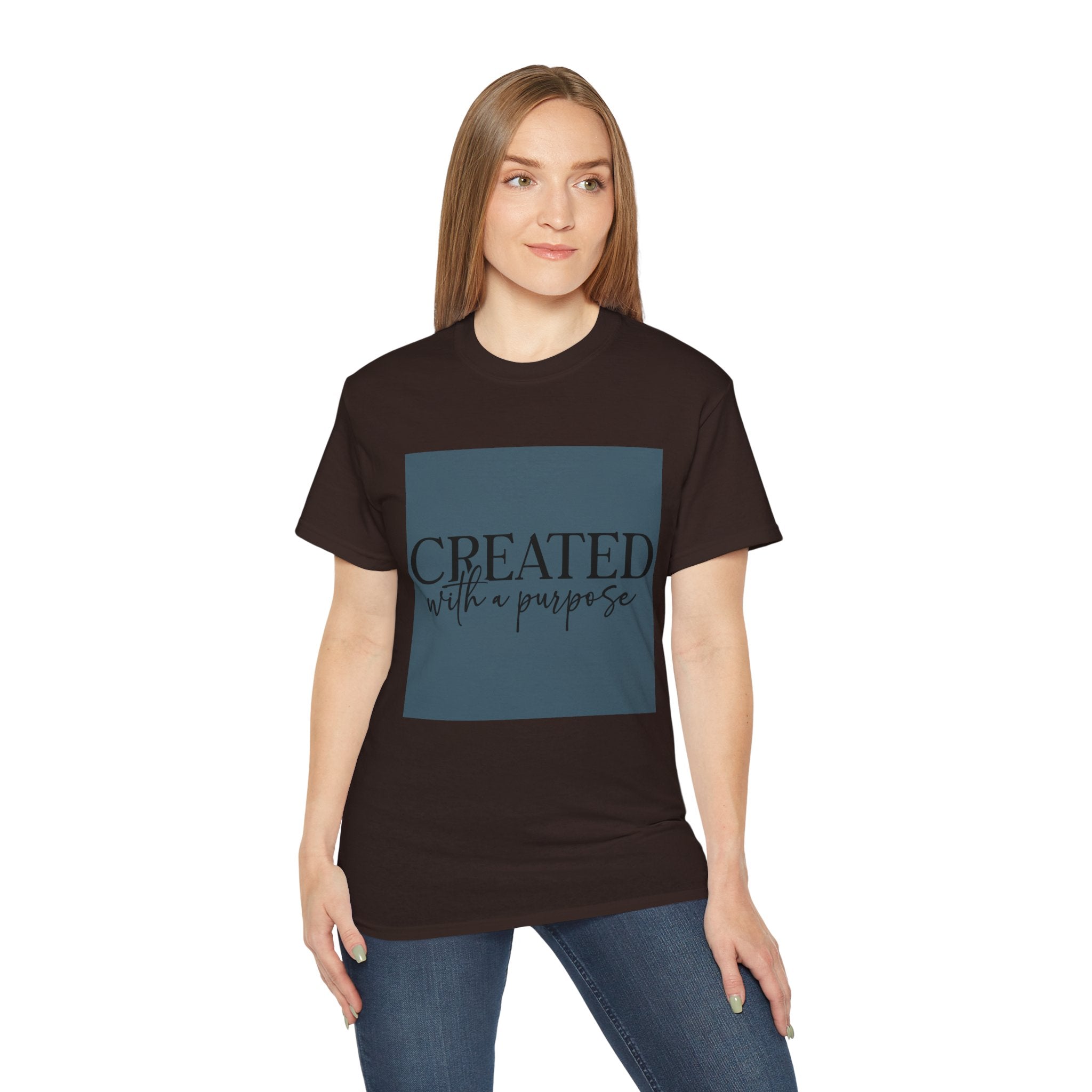 Unisex Created with a Purpose Tee - Inspirational Casual Wear, Christian T-Shirt, Motivational Gift, Faith-Based Apparel, Everyday Comfort