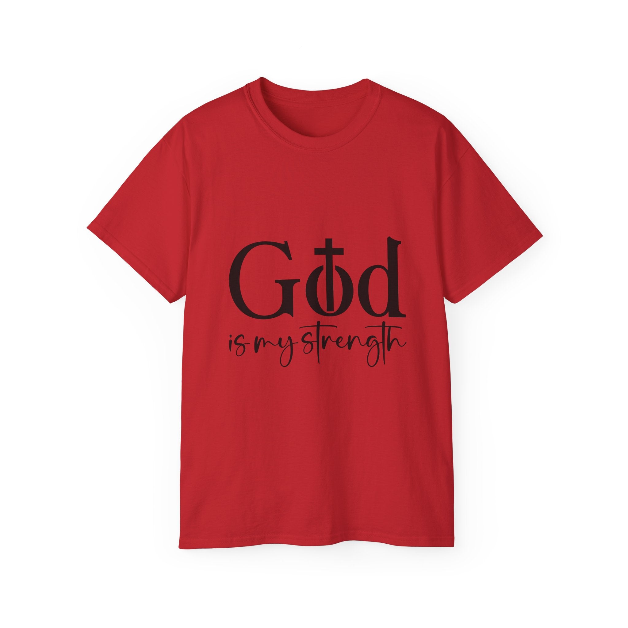 Unisex God is My Strength Tee - Inspirational Casual Wear, Christian T-Shirt, Motivational Gift, Faith-Based Apparel, Everyday Comfort