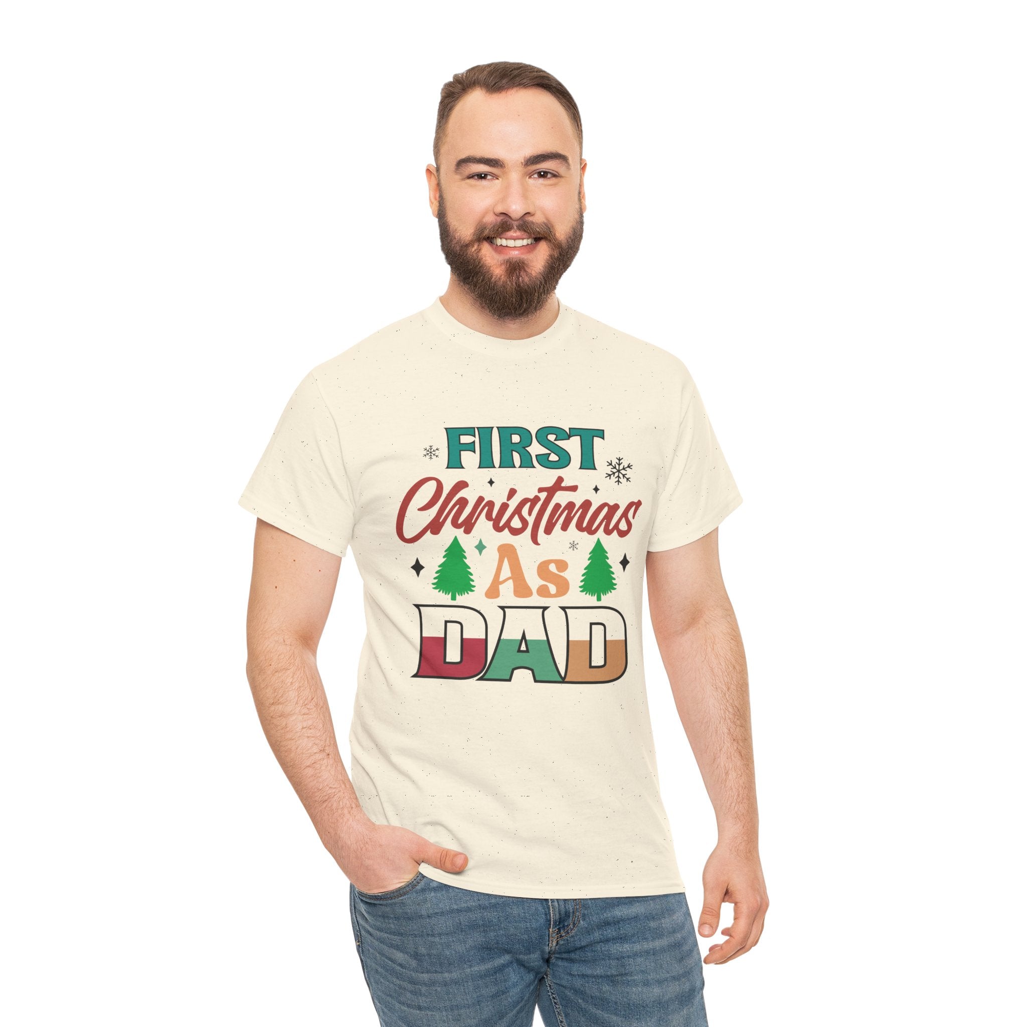 First Christmas as Dad T-Shirt | Gallory Hive