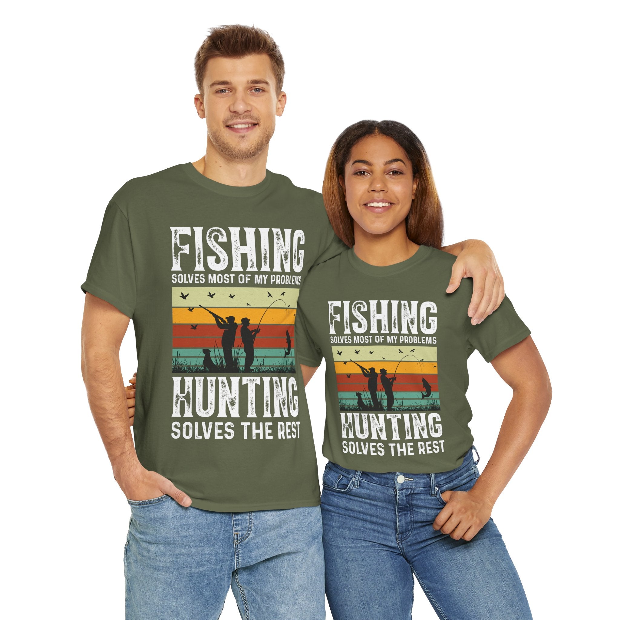 Funny Hunt and Fish Shirt for Men