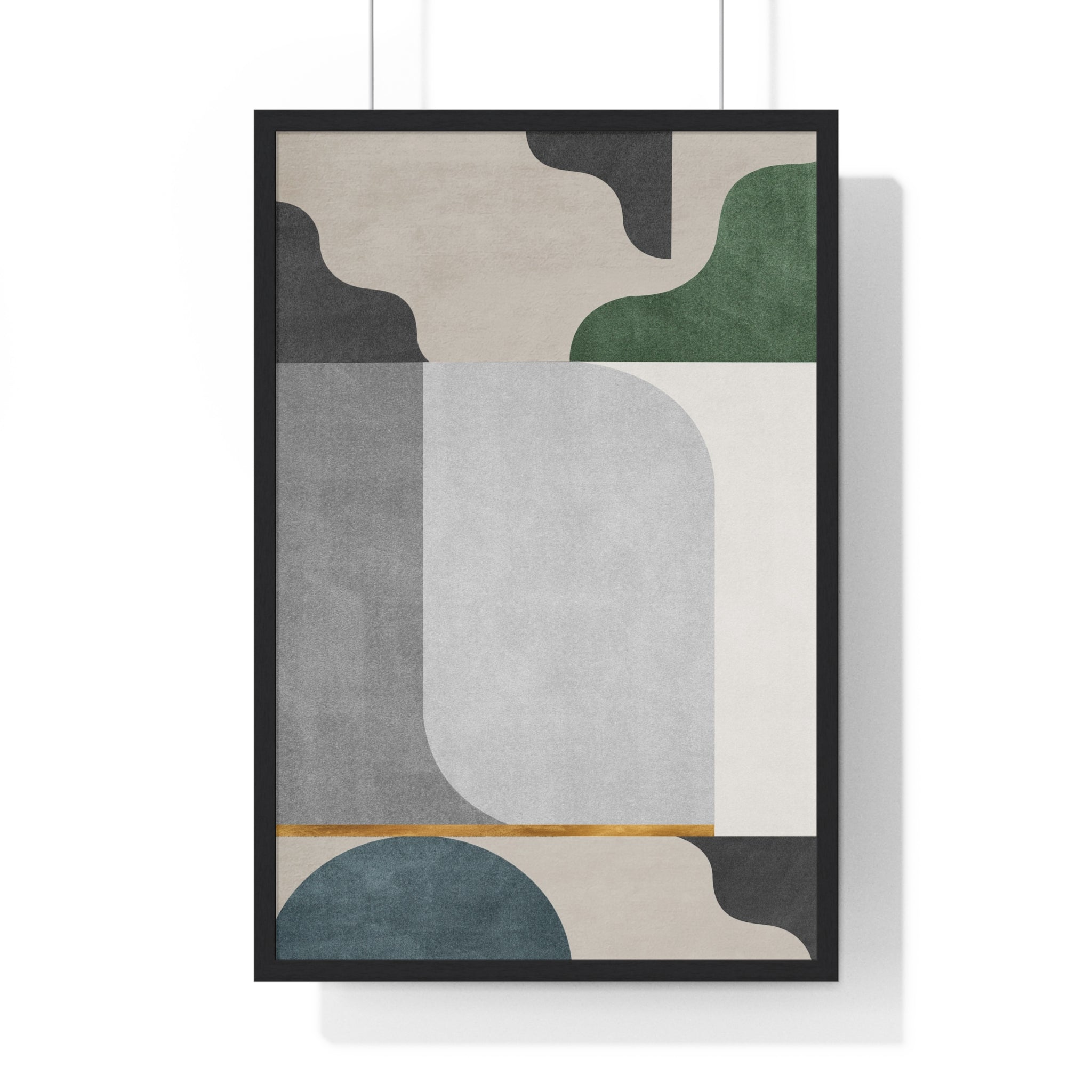 Colorful Abstract Art Wooden Frame Poster - Modern Wall Decor
