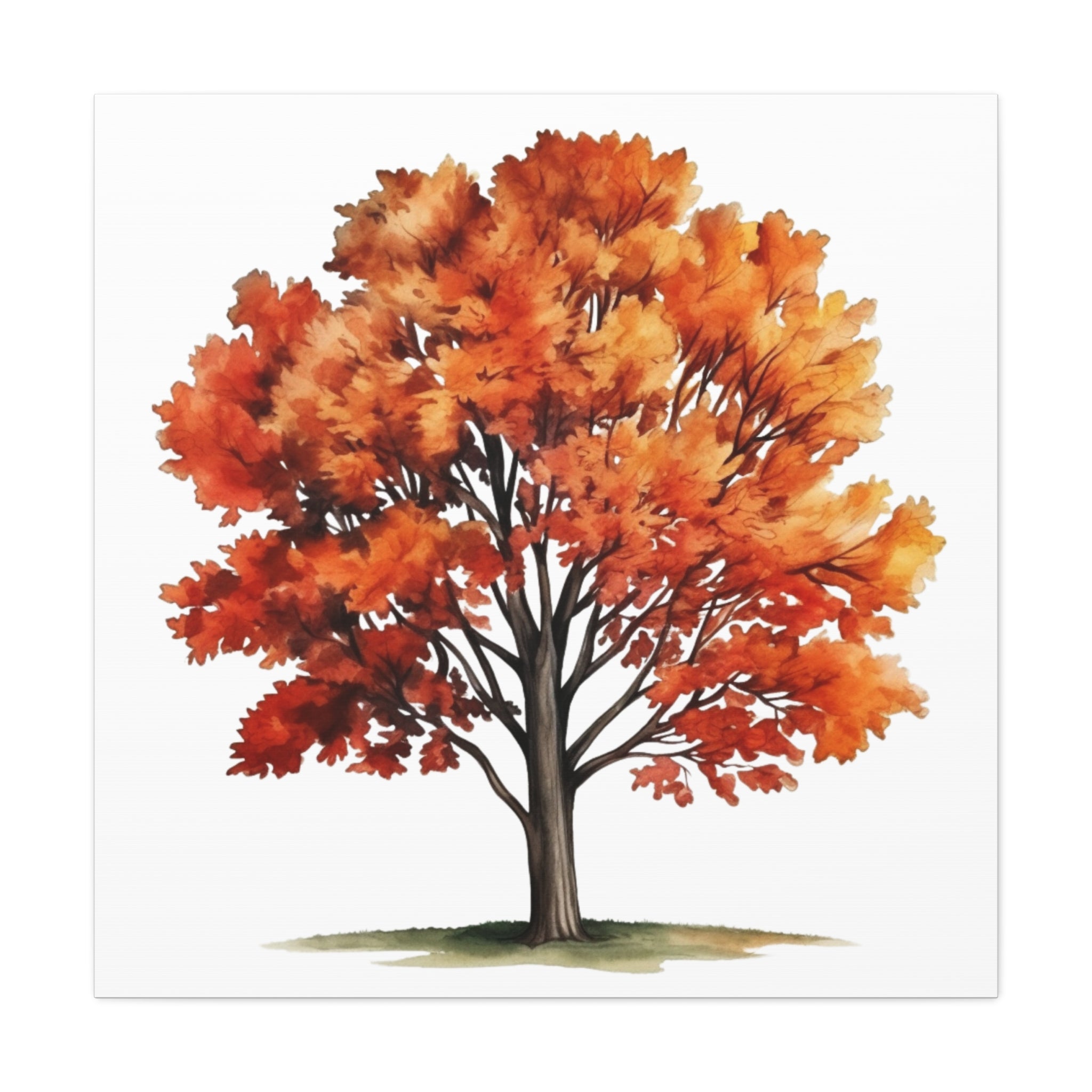 Autumn Tree Art – Amber Crown Wall Canvas | Gallory Hive