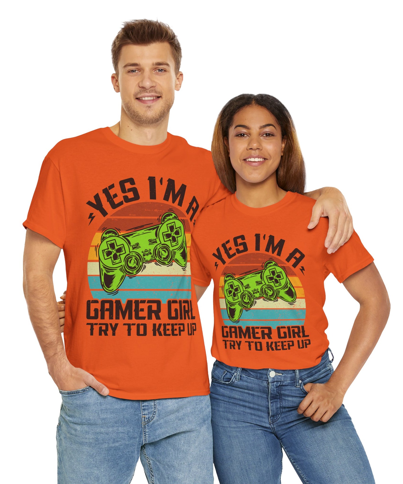 Retro Gamer Girl Tee - Gaming Vibes