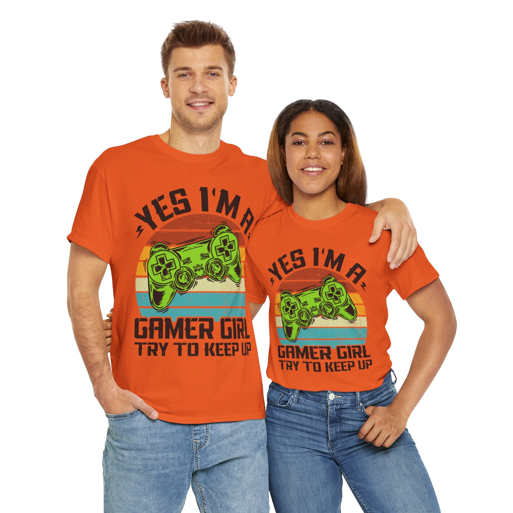 Retro Gamer Girl Tee - Gaming Vibes