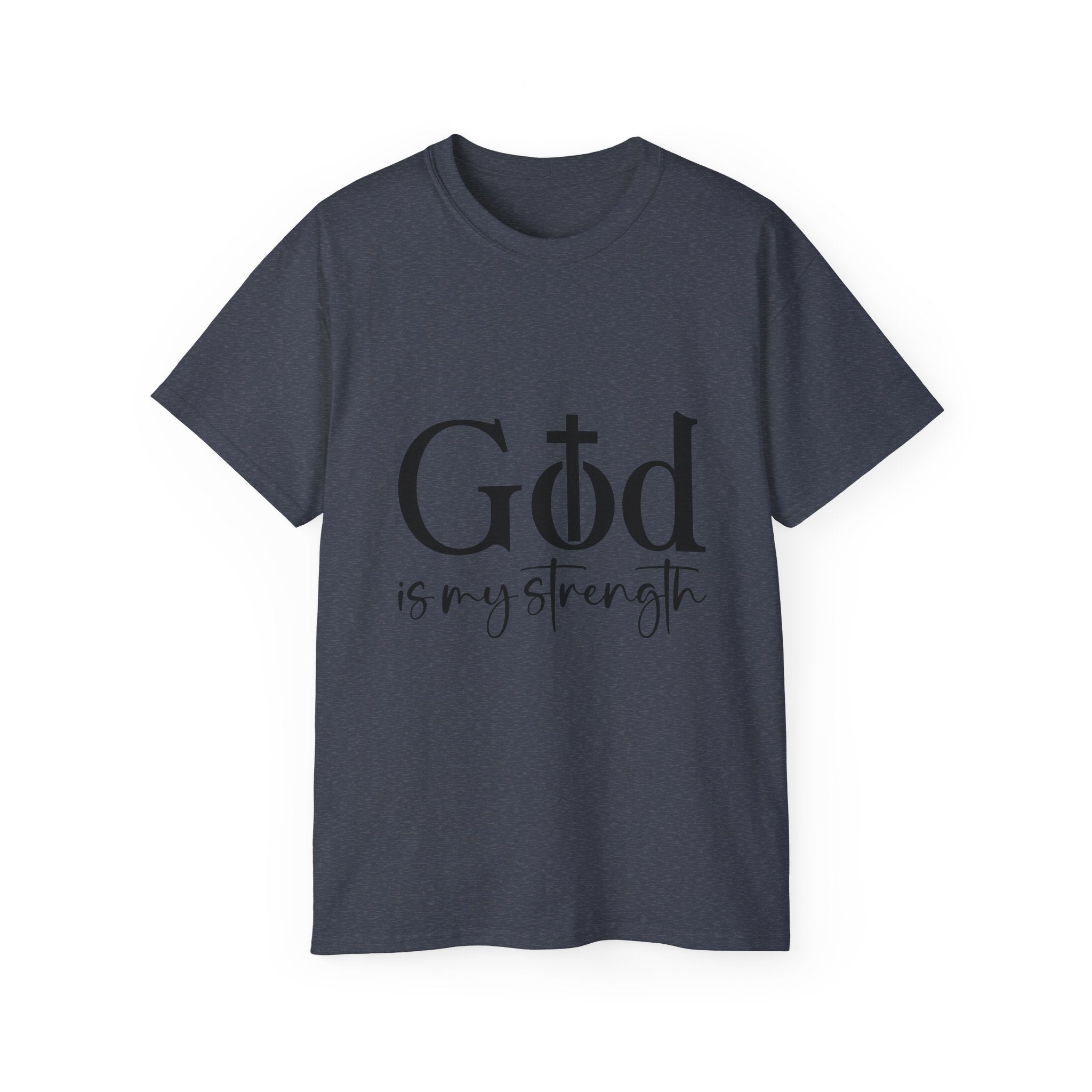 Unisex God is My Strength Tee - Inspirational Casual Wear, Christian T-Shirt, Motivational Gift, Faith-Based Apparel, Everyday Comfort