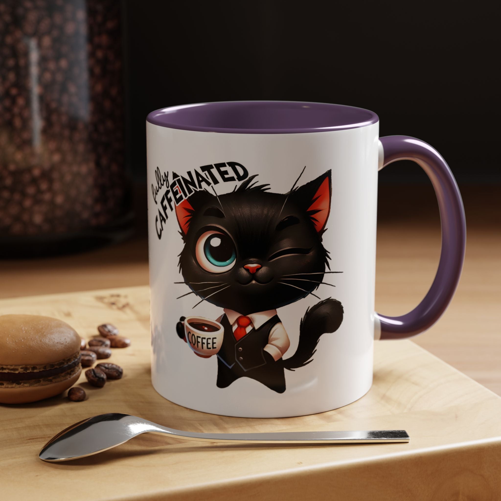 Cute Black Cat Accent Coffee Mug Gallory Hive