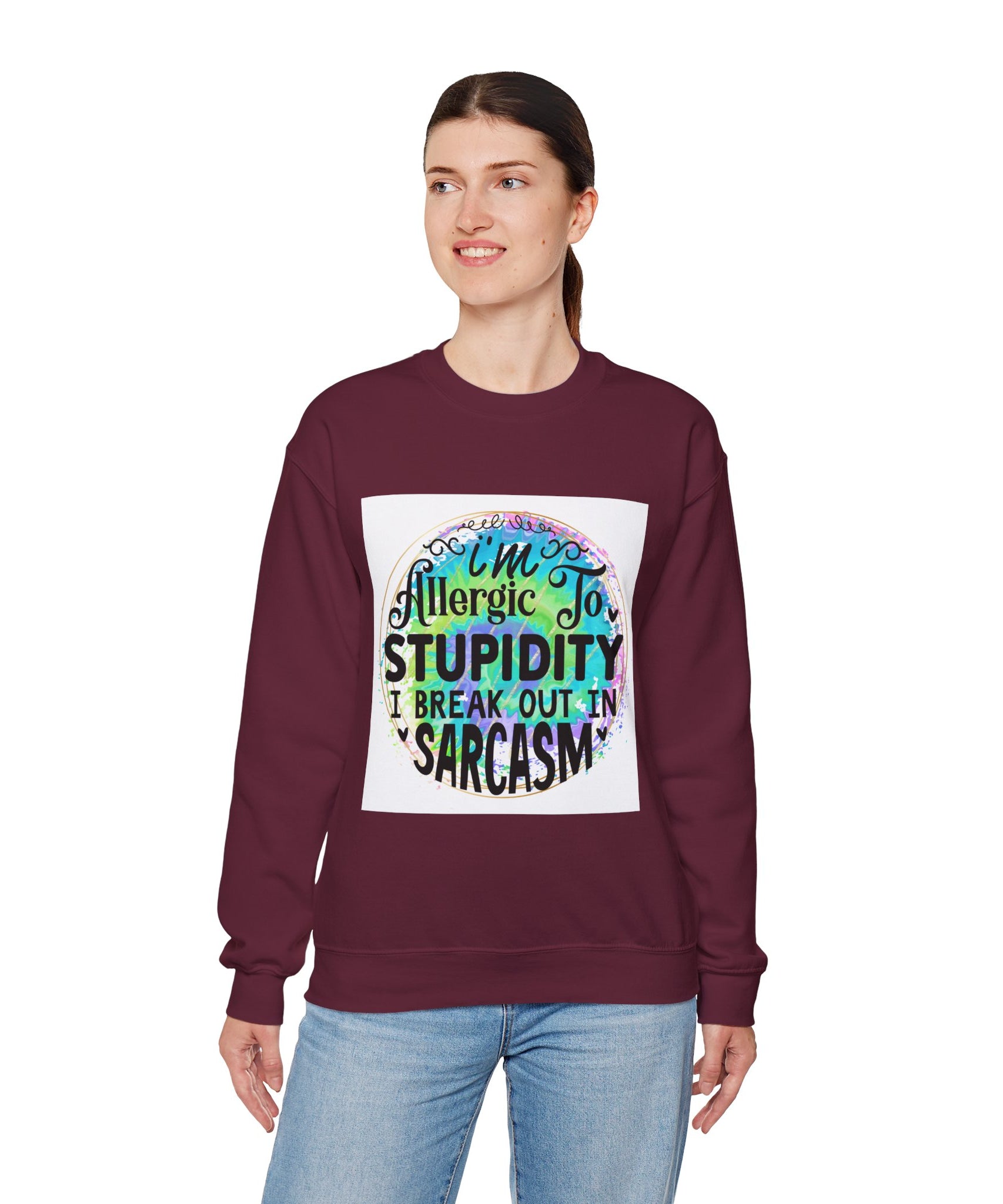 I'm allergic to stupidity Quote Unisex Sweatshirt - Casual Humor Apparel, Gift for Friends, Family - Gallory Hive