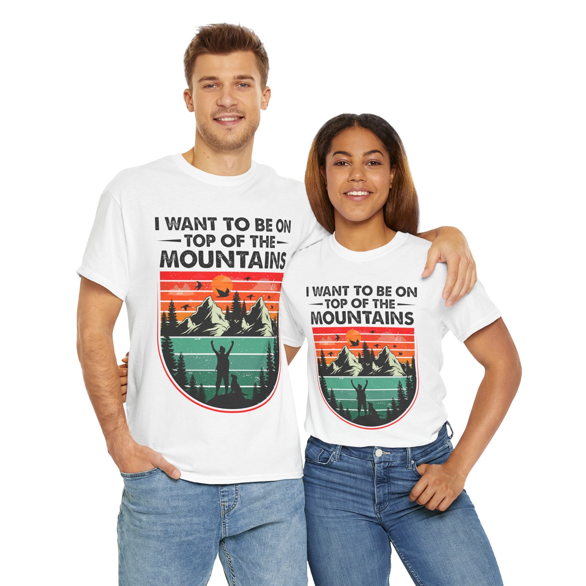 Retro Mountains T-Shirt - Adventure Vibes Tee