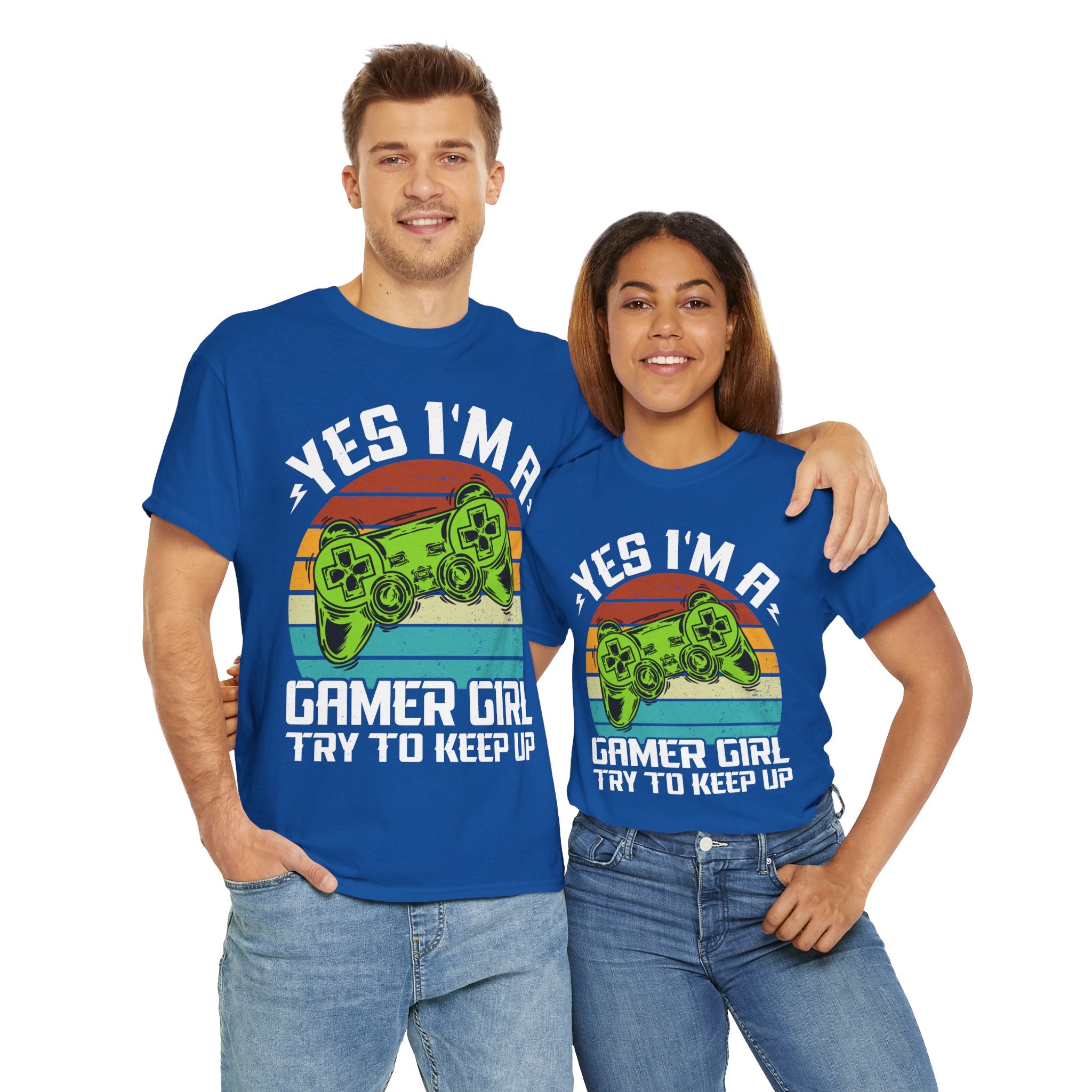 Retro Gamer Girl Tee - Gaming Vibes