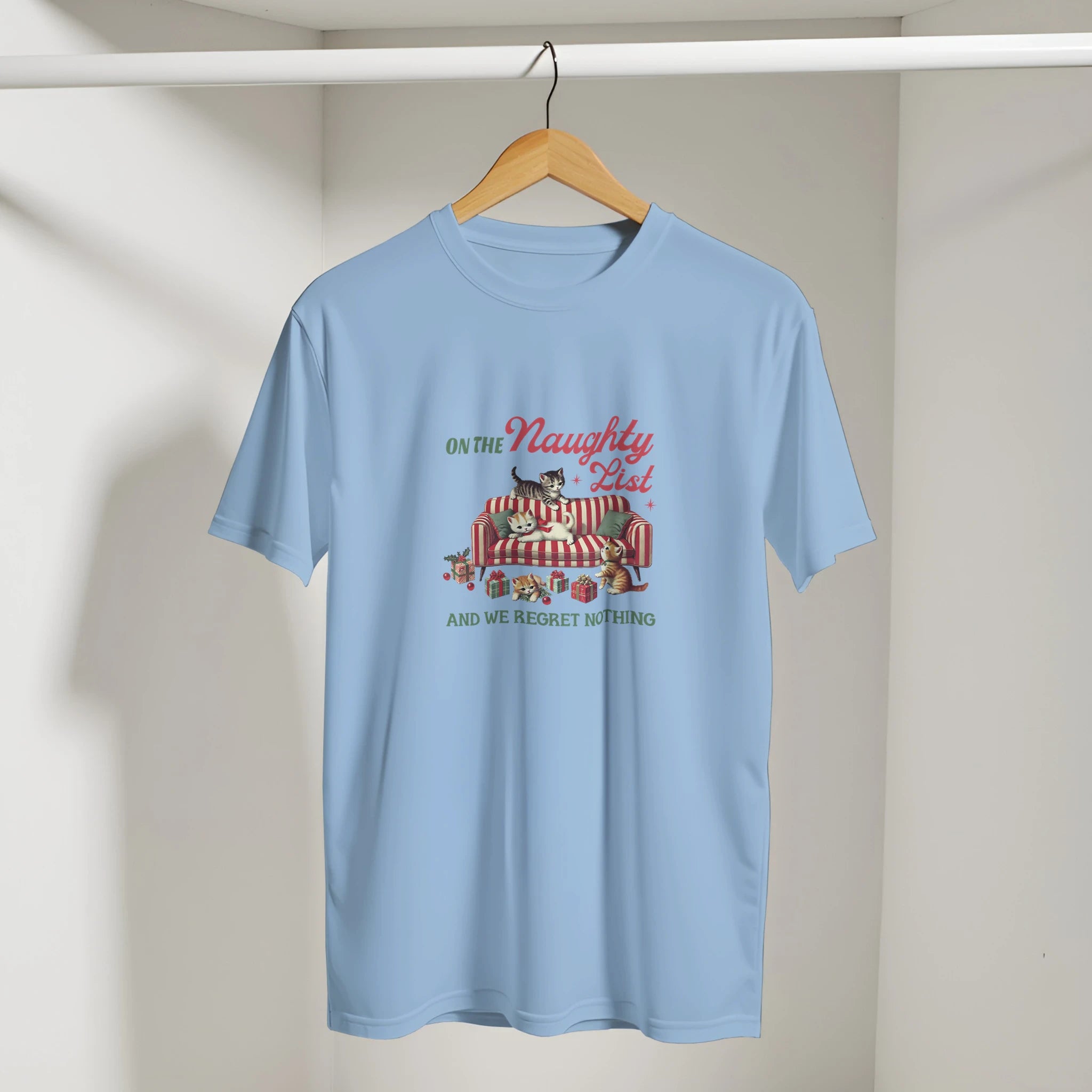 Retro Naughty Kittens Christmas Tee | Gallory Hive
