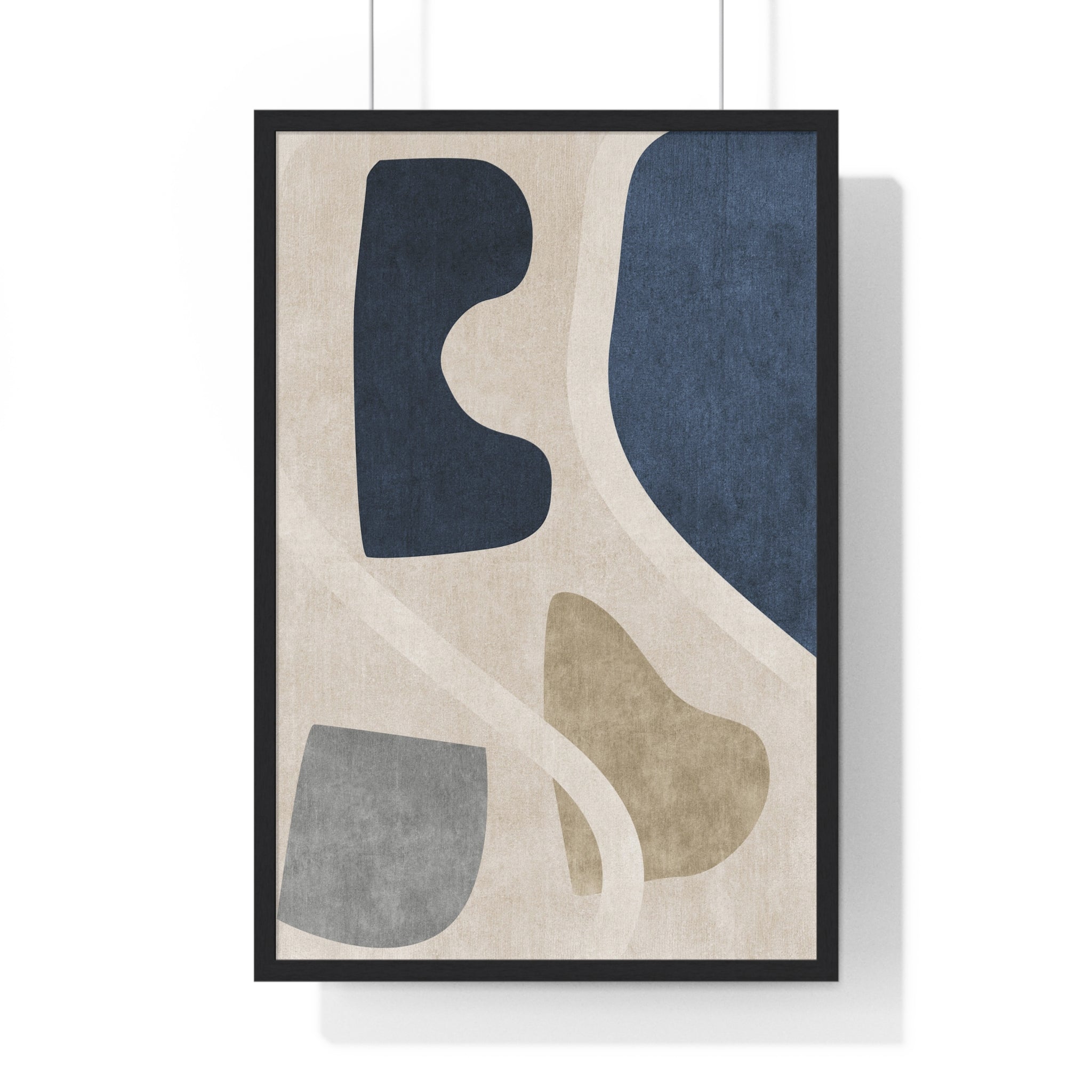 Leaf Geometric Abstract Premium Wooden Framed Poster