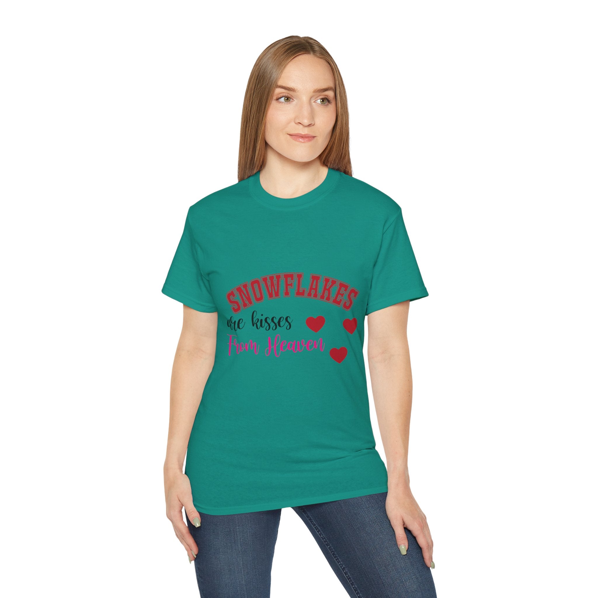 Snowflakes & Hearts Christmas T-Shirt | Gallory Hive