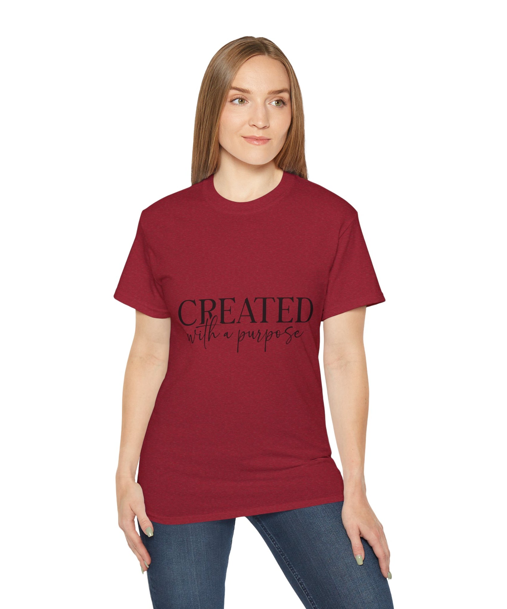 Unisex Created with a Purpose Tee - Inspirational Casual Wear, Christian T-Shirt, Motivational Gift, Faith-Based Apparel, Everyday Comfort - Gallory Hive