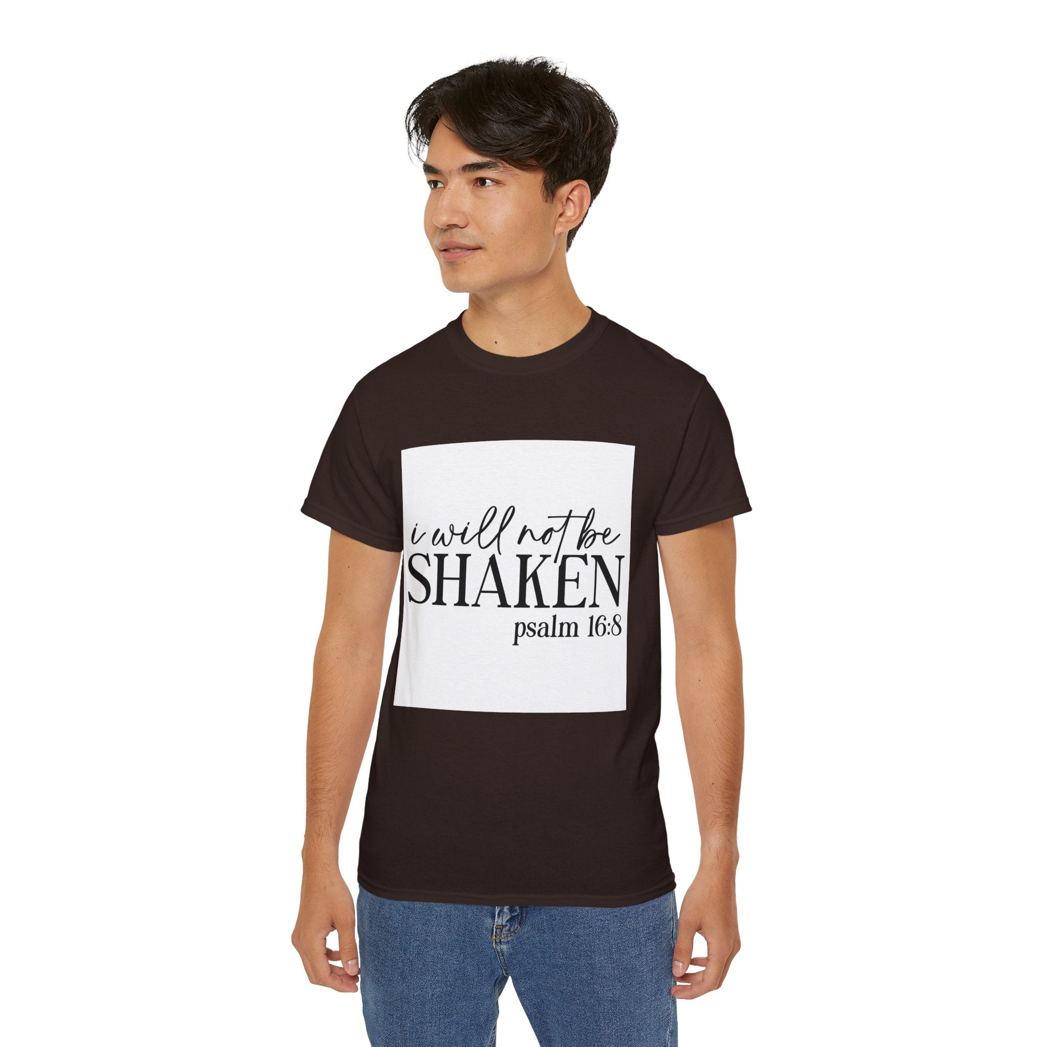 Unisex I will not be shaken Tee - Inspirational Casual Wear, Christian T-Shirt, Motivational Gift, Faith-Based Apparel, Everyday Comfort