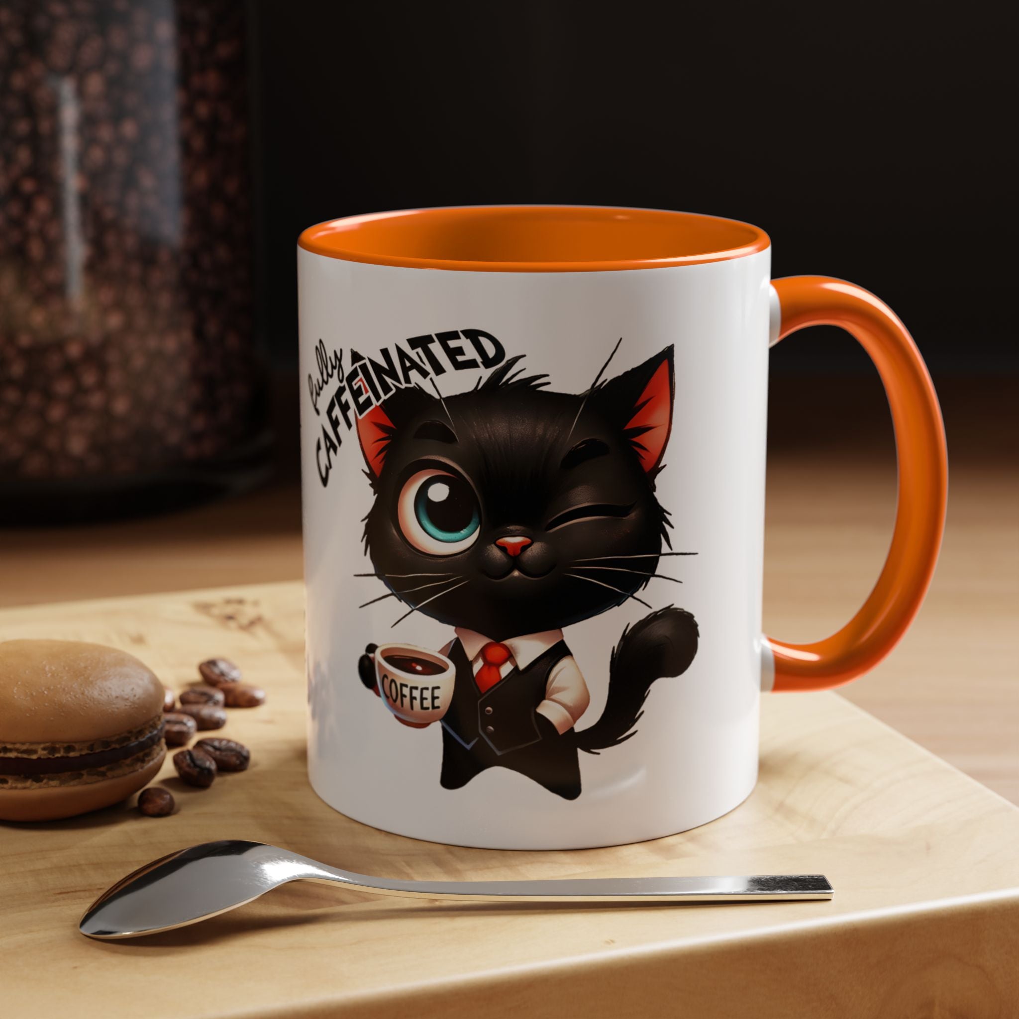 Cute Black Cat Accent Coffee Mug Gallory Hive