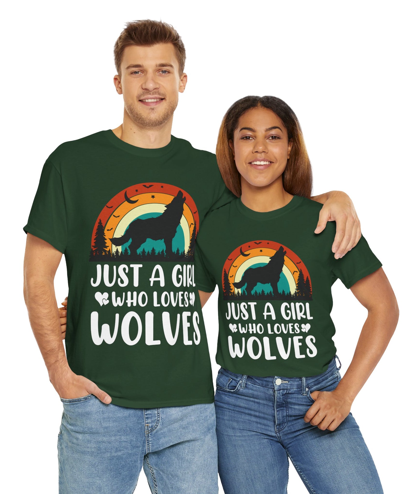 Vintage Wolf Lover Girl Tee