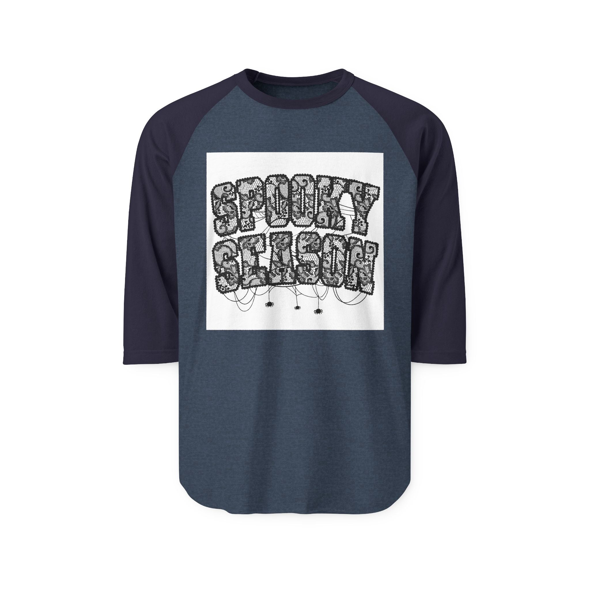 Spooky Season Unisex Raglan Shirt, Halloween Tee, Fall Fashion, Casual Wear, Gift for October Celebrations, Cozy Autumn Vibe