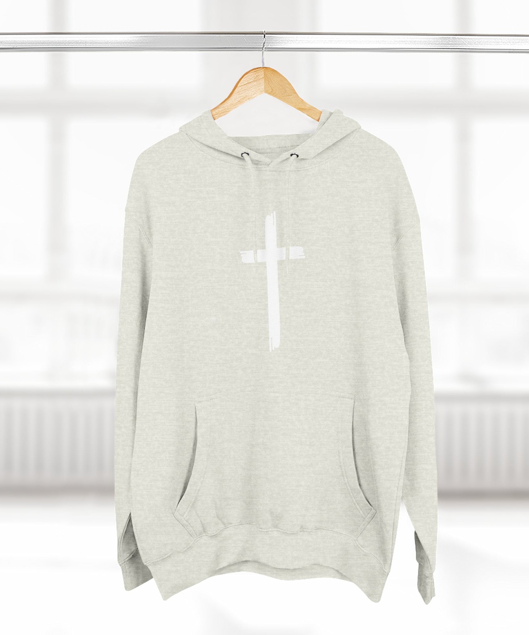 Faith-Inspired Fleece Hoodie, Comfortable Hoodie, Spiritual Gift, Cross Design, Inspirational Fashion, Cozy & Stylish - Gallory Hive
