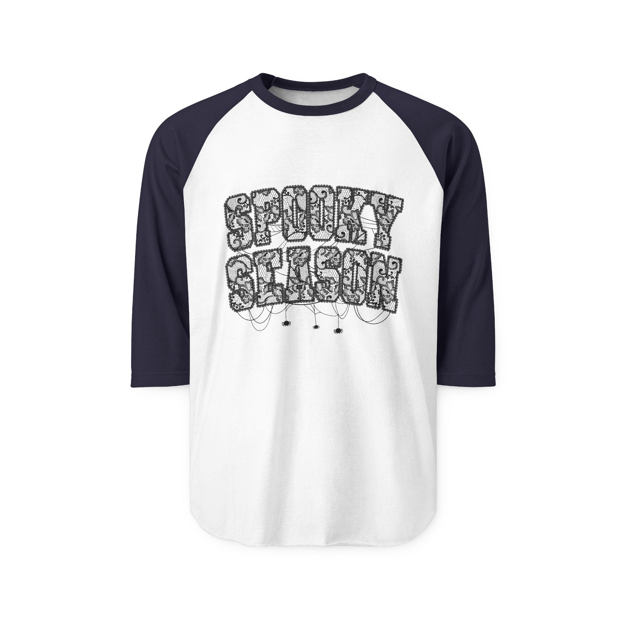 Spooky Season Unisex Raglan Shirt, Halloween Tee, Fall Fashion, Casual Wear, Gift for October Celebrations, Cozy Autumn Vibe