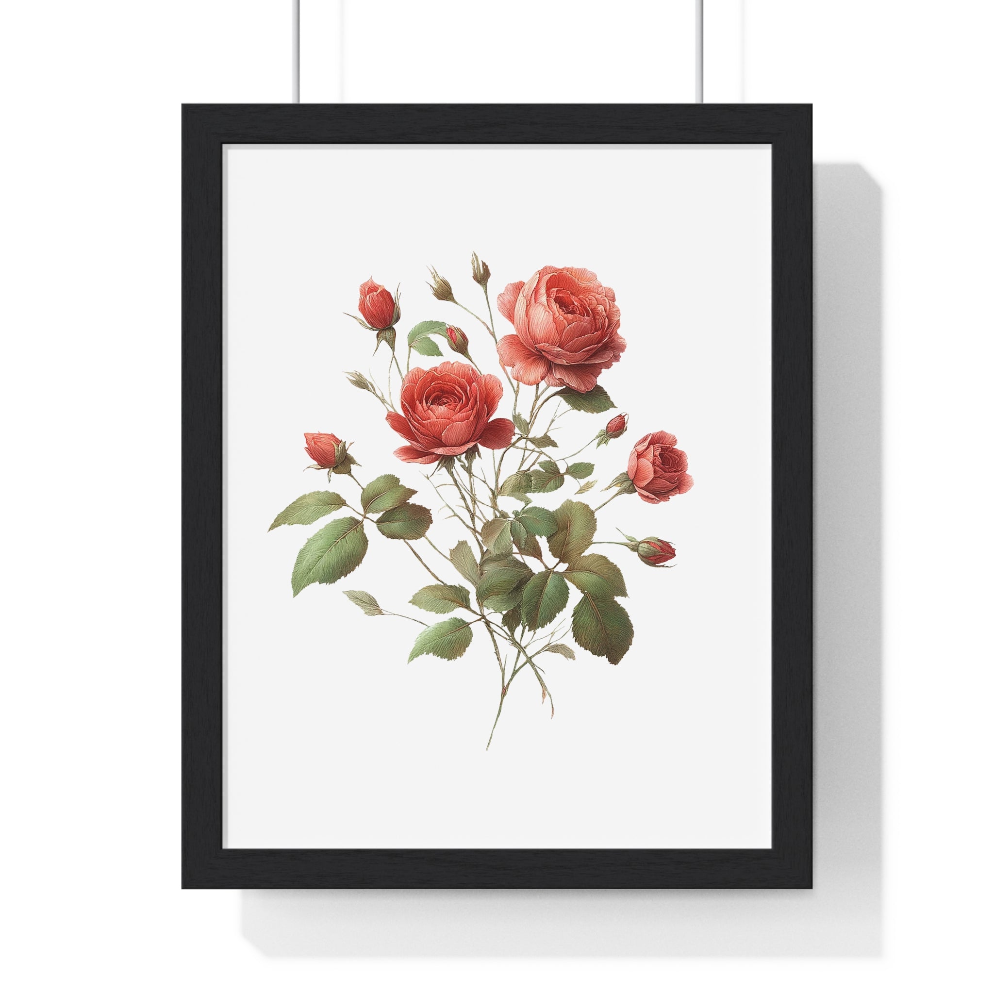 Birth Month Flower Wall Decor – June Rose Art | Gallory Hive