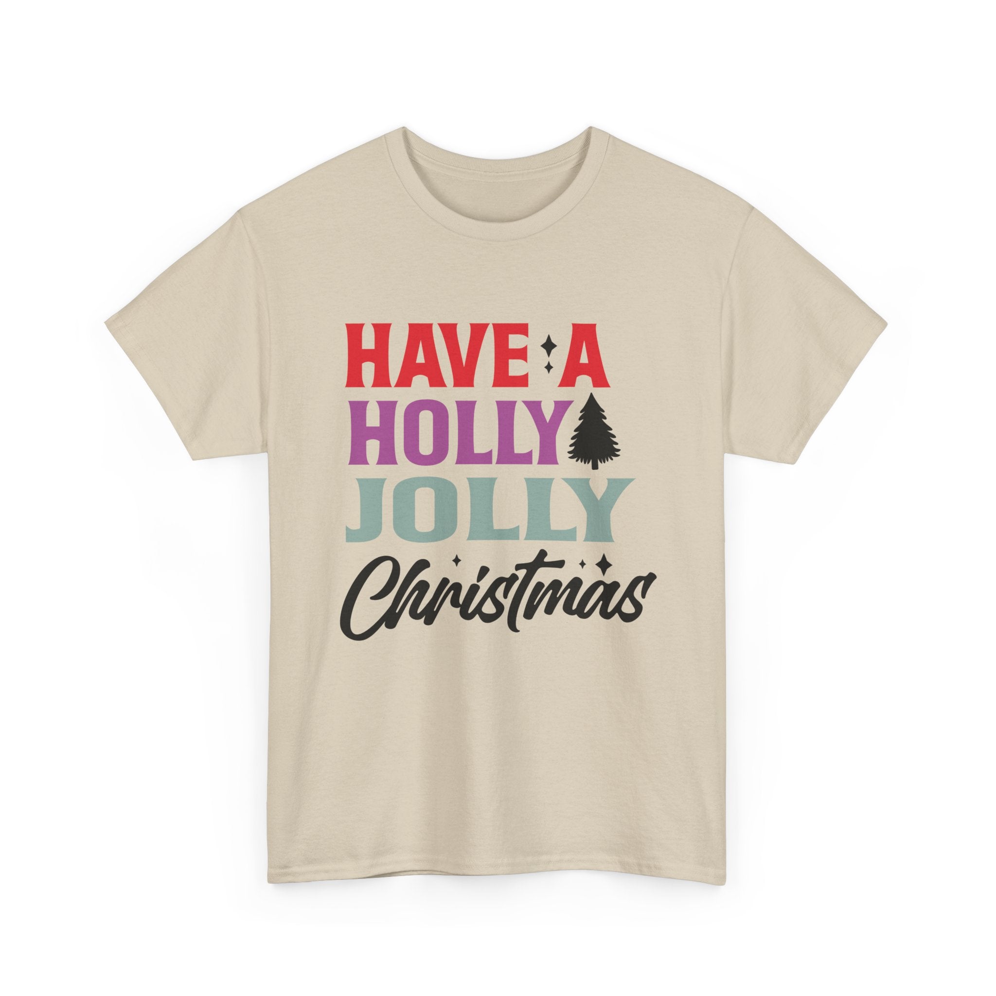 Festive Holly Jolly Christmas Graphic Tee | Gallory Hive