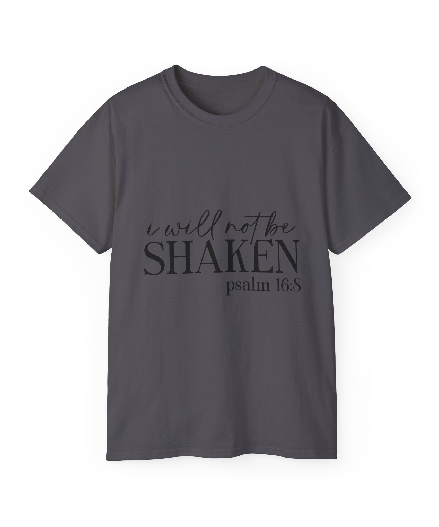 Unisex I will not be shaken Tee - Inspirational Casual Wear, Christian T-Shirt, Motivational Gift, Faith-Based Apparel, Everyday Comfort - Gallory Hive