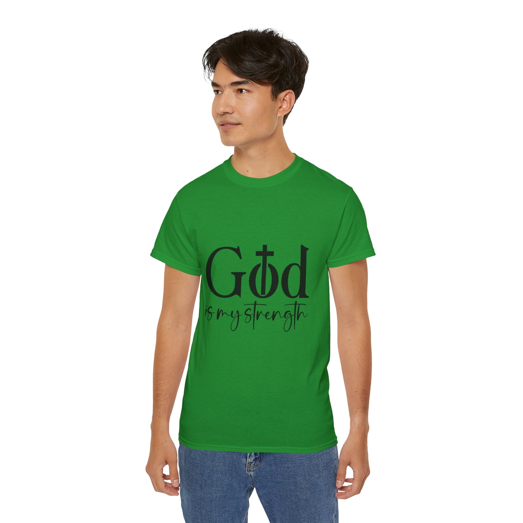 Unisex God is My Strength Tee - Inspirational Casual Wear, Christian T-Shirt, Motivational Gift, Faith-Based Apparel, Everyday Comfort