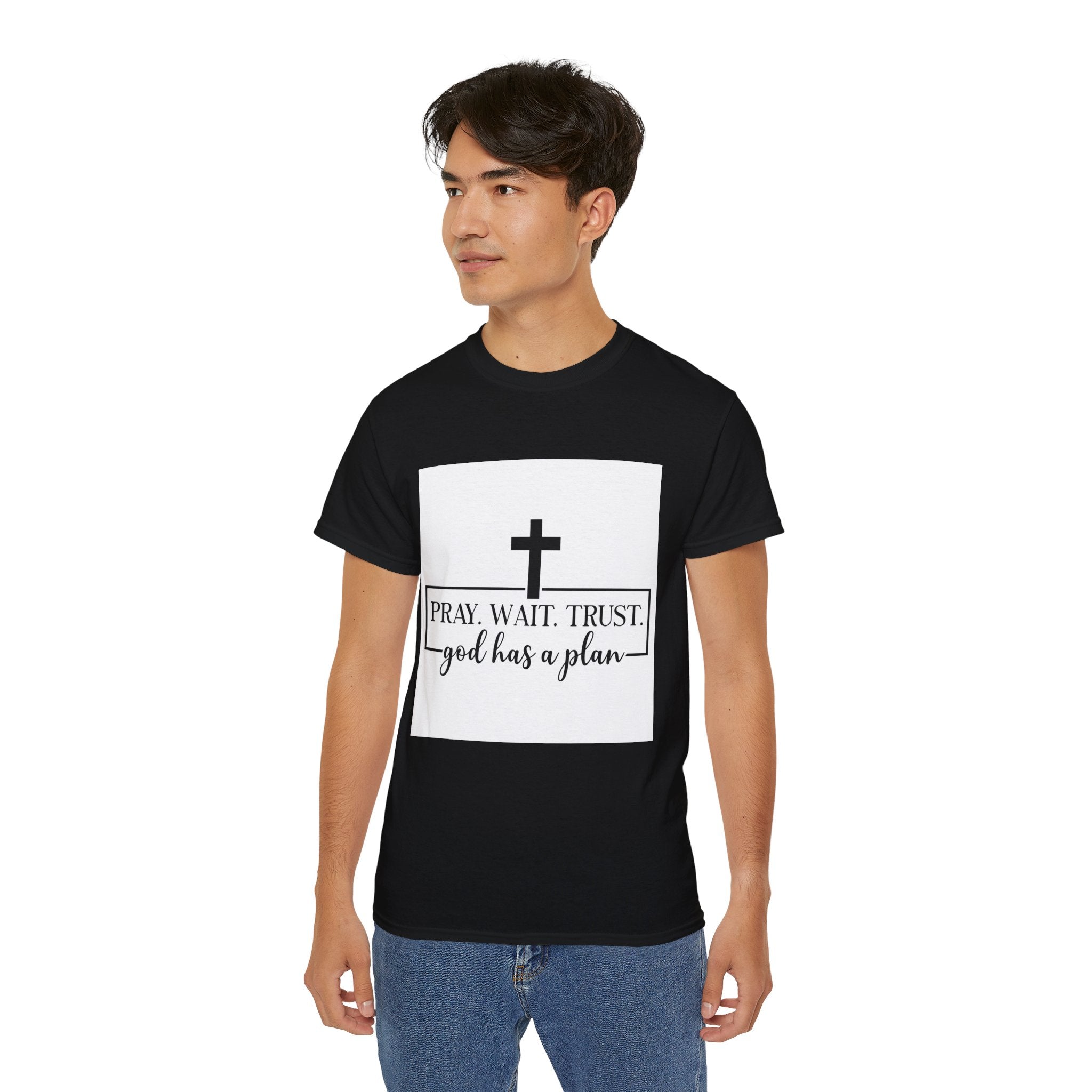 Unisex God has a plan Tee - Inspirational Casual Wear, Christian T-Shirt, Motivational Gift, Faith-Based Apparel, Everyday Comfort