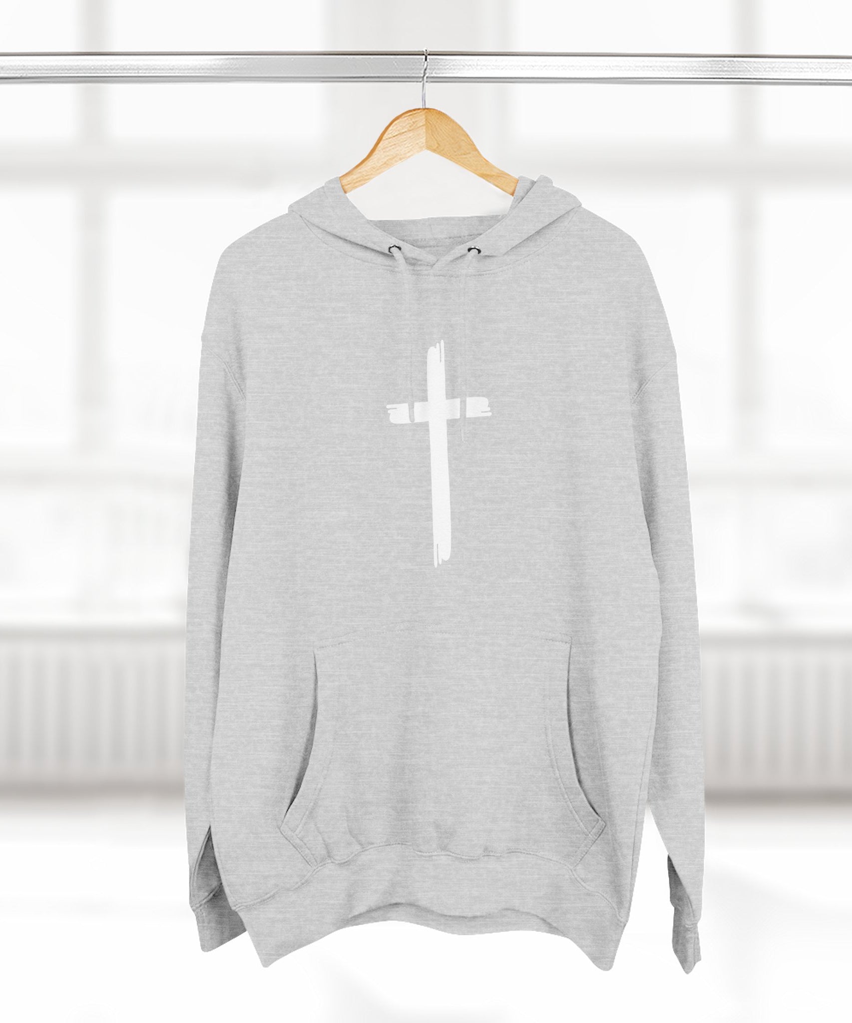Faith-Inspired Fleece Hoodie, Comfortable Hoodie, Spiritual Gift, Cross Design, Inspirational Fashion, Cozy & Stylish - Gallory Hive