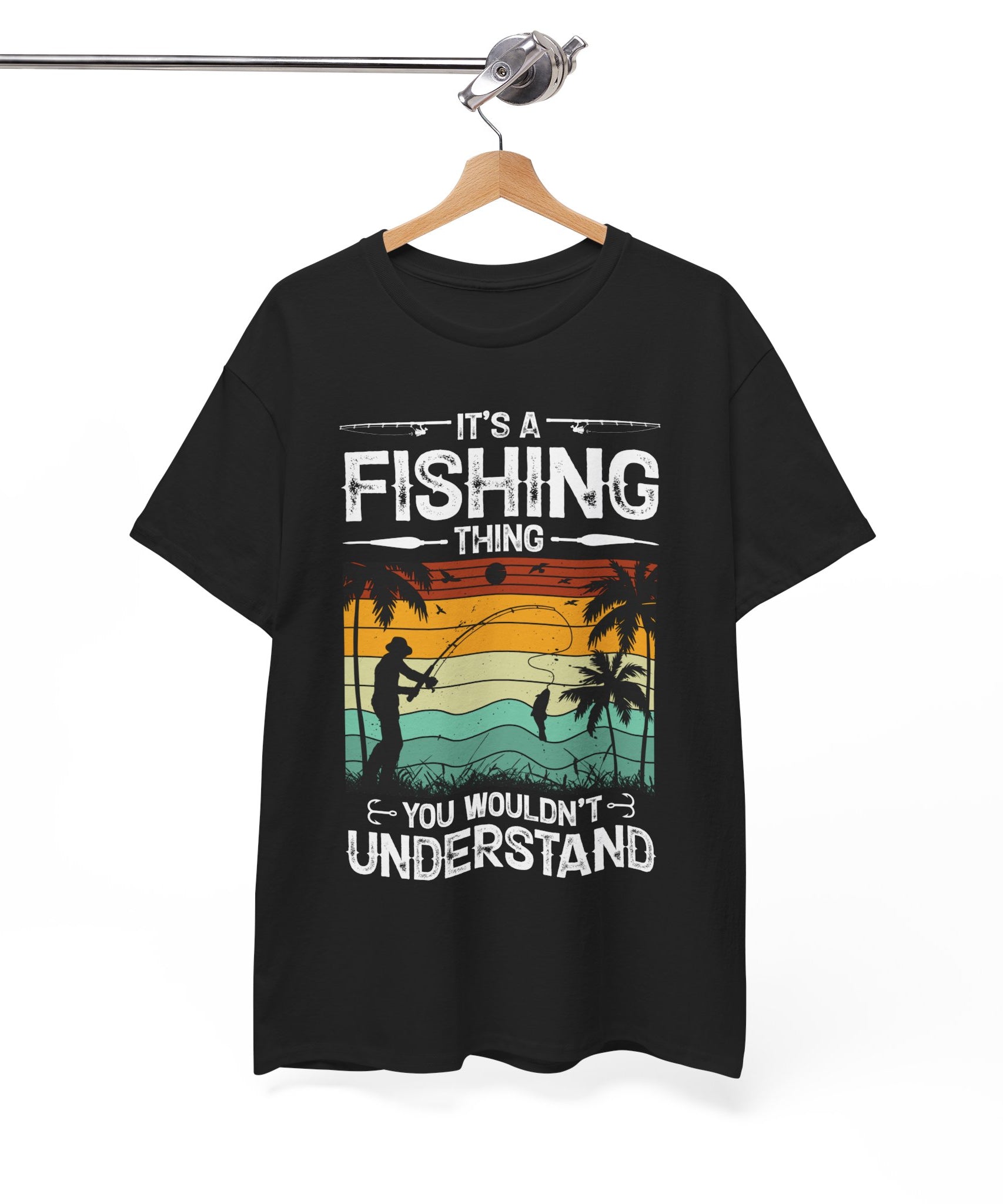 Funny Fishing Shirt – Vintage Sunset Design | Gallory Hive