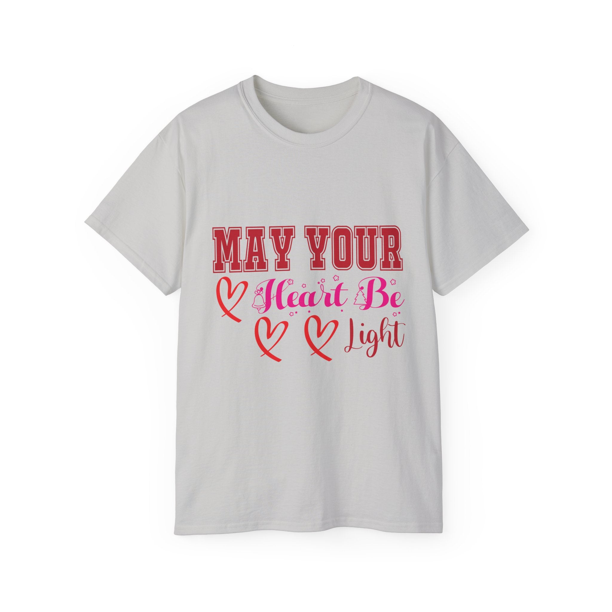 May Your Heart Be Light Christmas T-Shirt | Gallory Hive