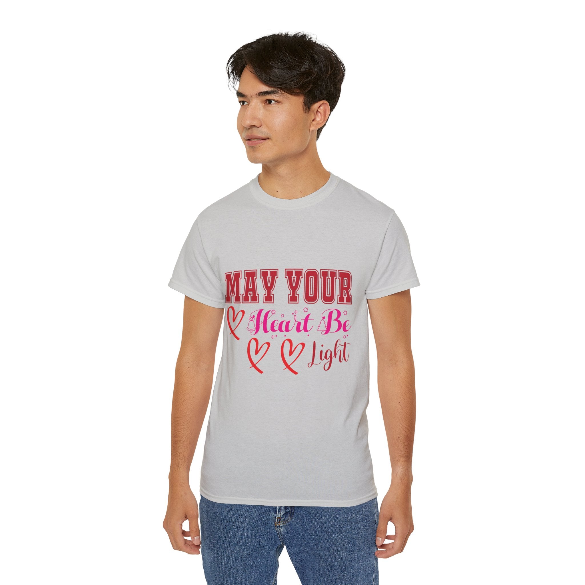 May Your Heart Be Light Christmas T-Shirt | Gallory Hive