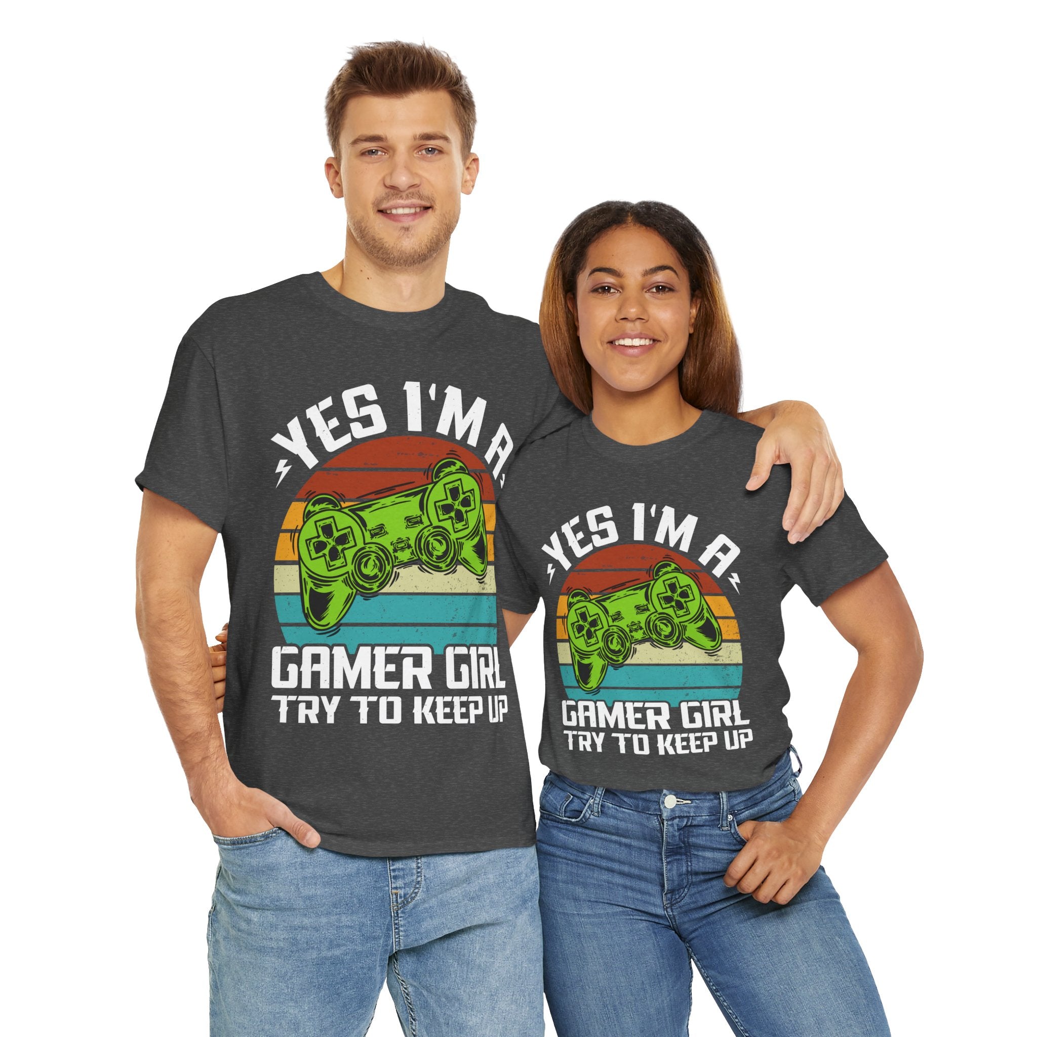 Retro Gamer Girl Tee - Gaming Vibes