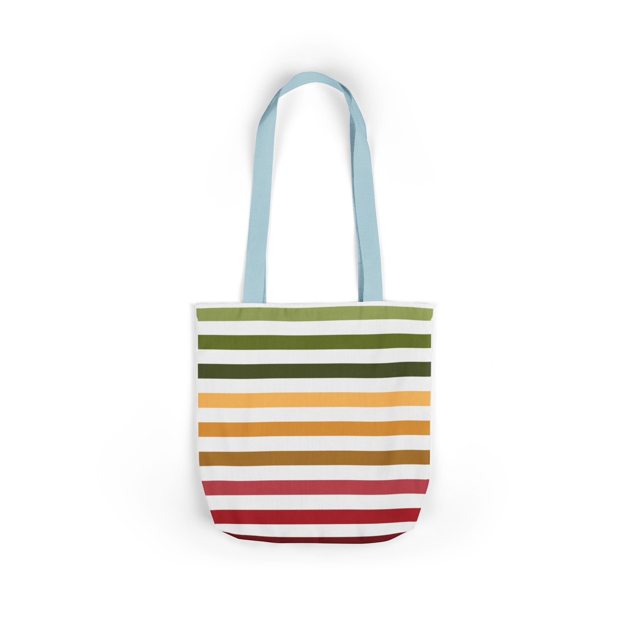 Multicolor Horizontal Lines Canvas Tote
