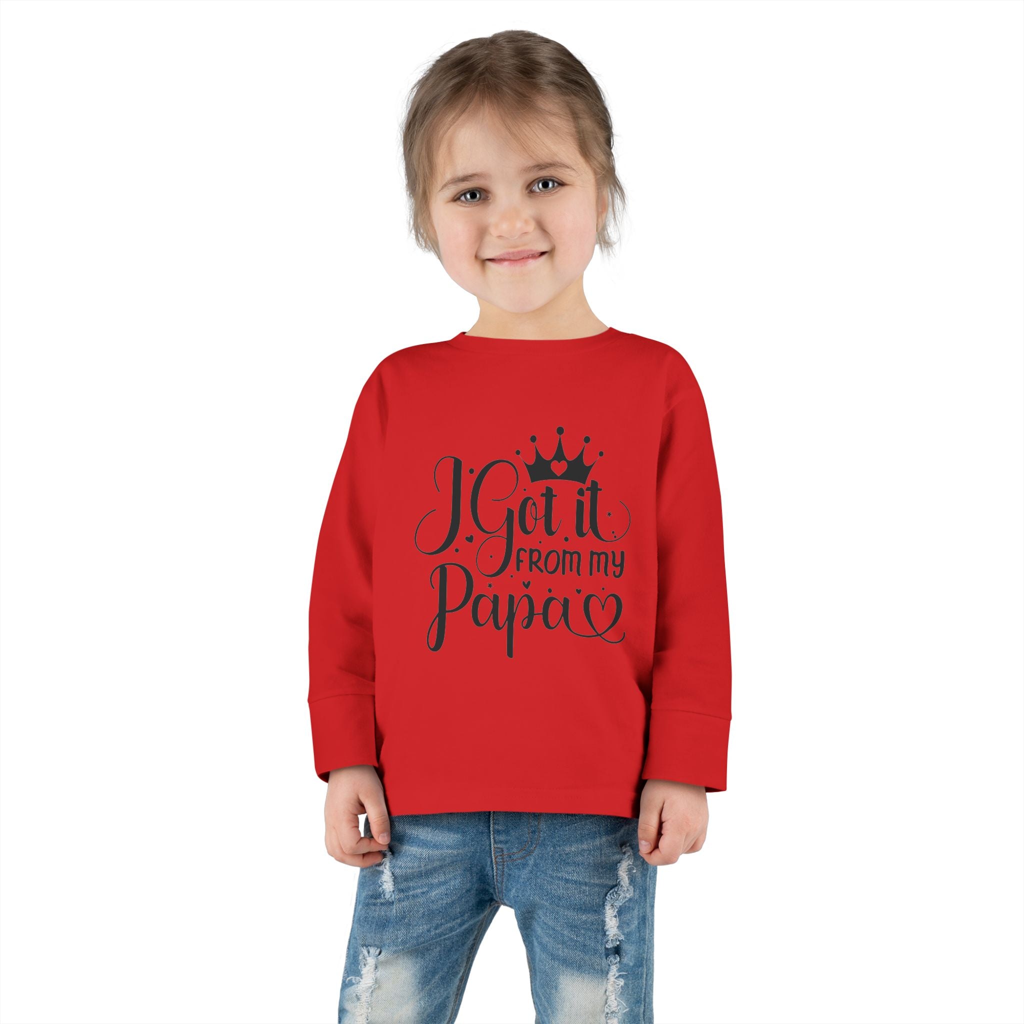 Toddler Long Sleeve Tee - Cute Gift for Dads, Family Celebrations, Birthday Party