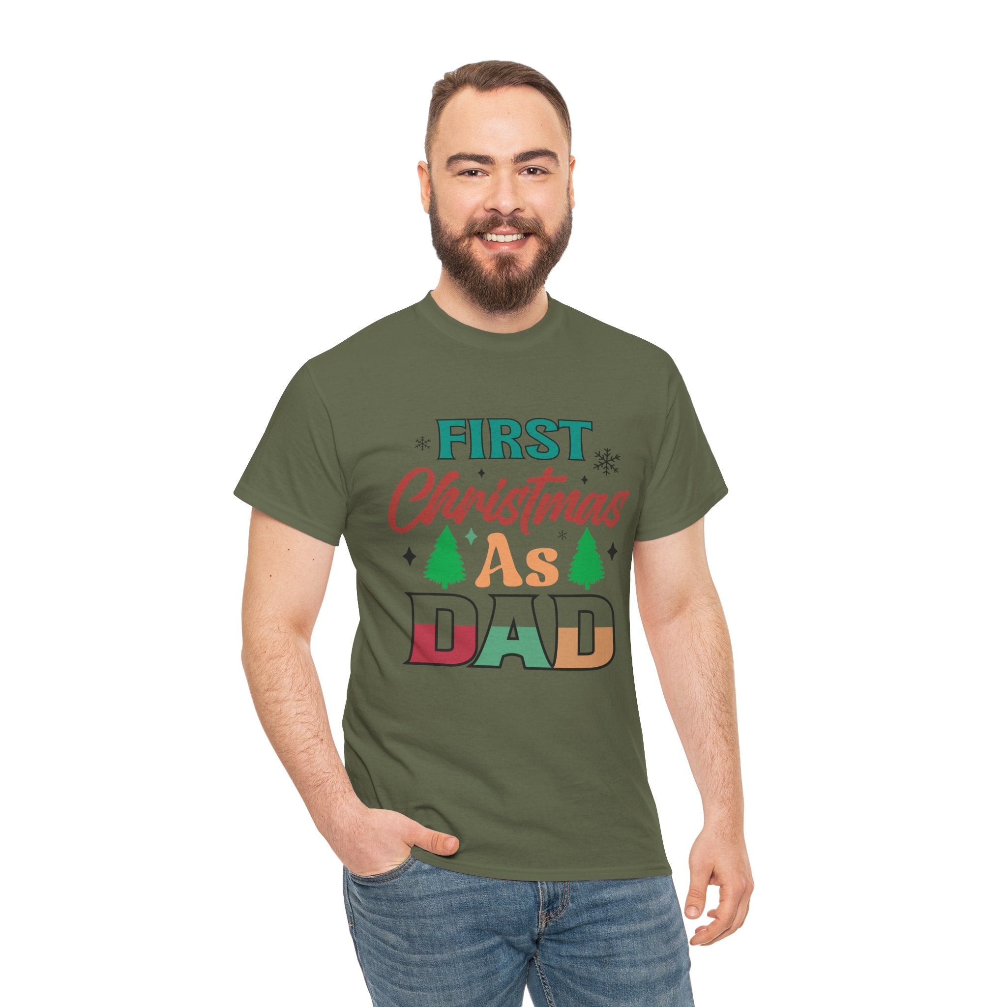 First Christmas as Dad T-Shirt | Gallory Hive