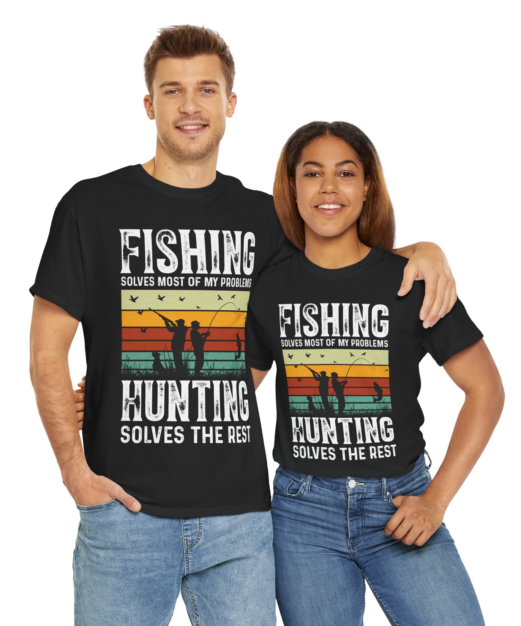 Funny Hunt and Fish Shirt for Men