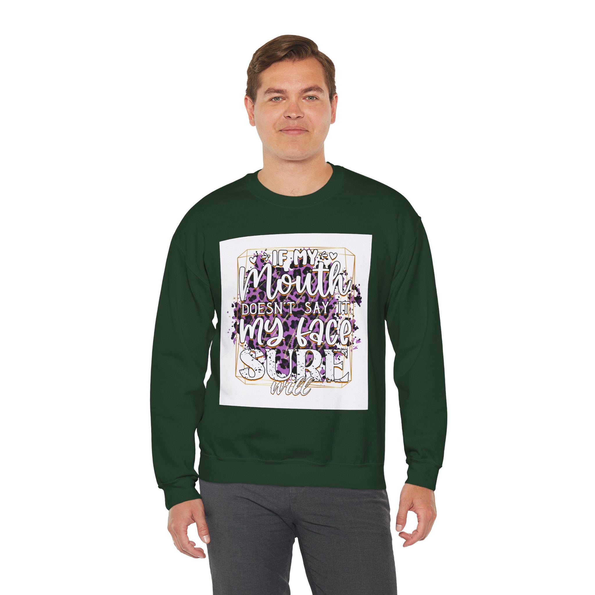 Expressive Crewneck Sweatshirt - Casual Humor Apparel, Gift for Friends, Family