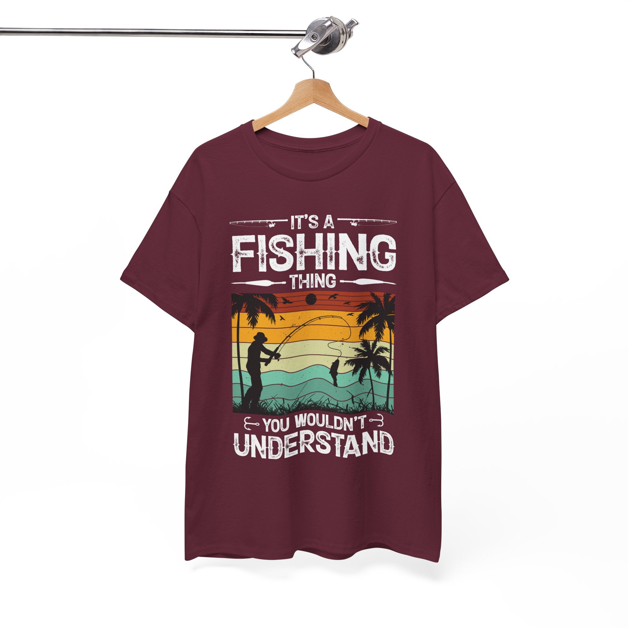 Funny Fishing Shirt – Vintage Sunset Design | Gallory Hive