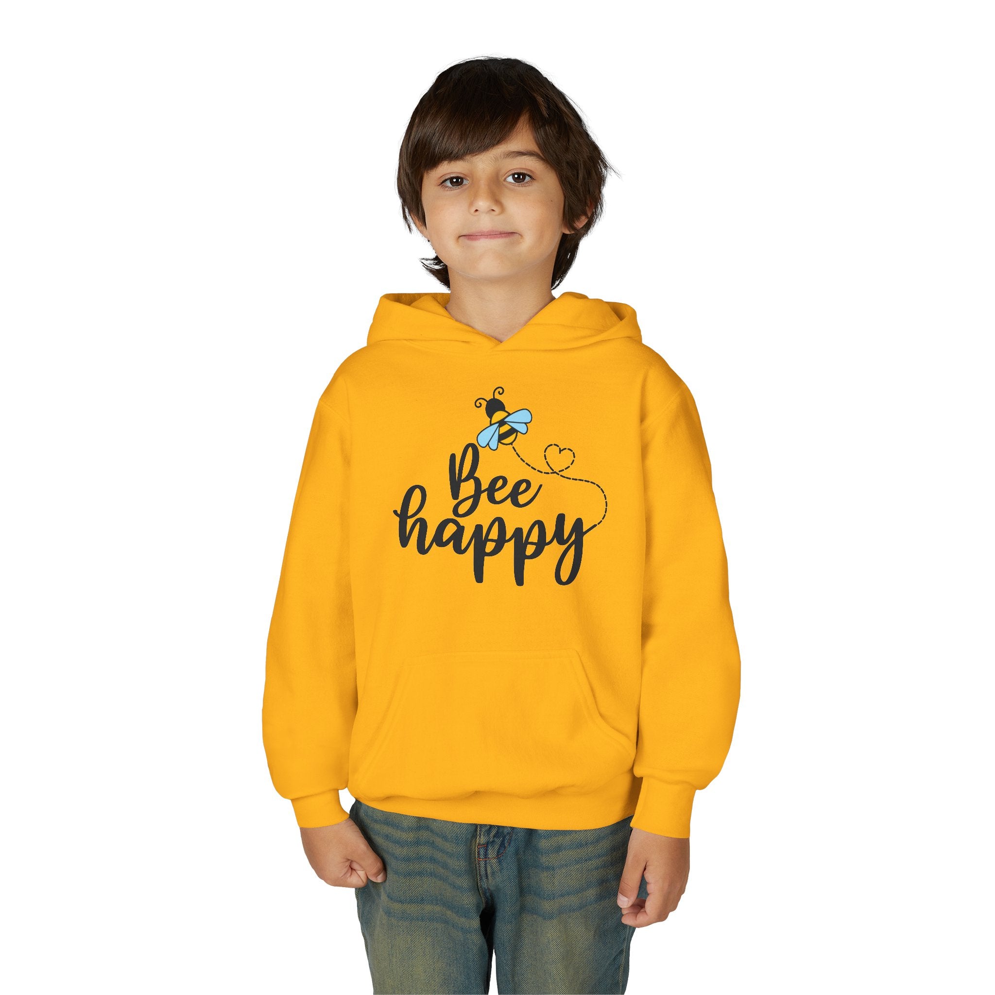 Bee Loved Unisex Kid's Hoodie – Whimsical Heart Trail Design