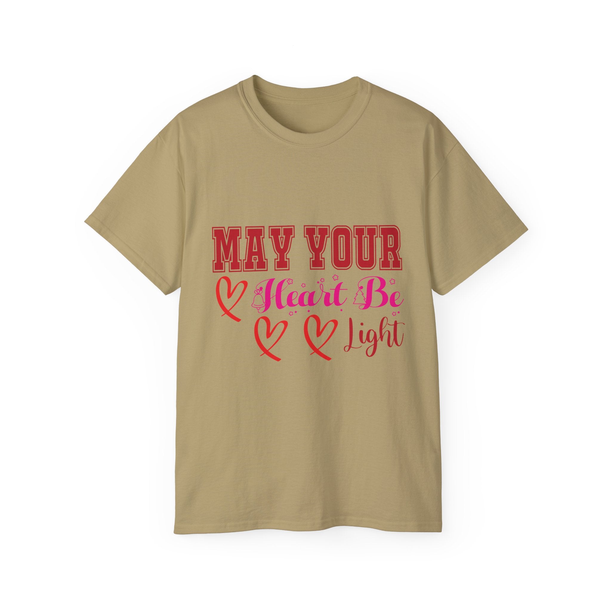 May Your Heart Be Light Christmas T-Shirt | Gallory Hive