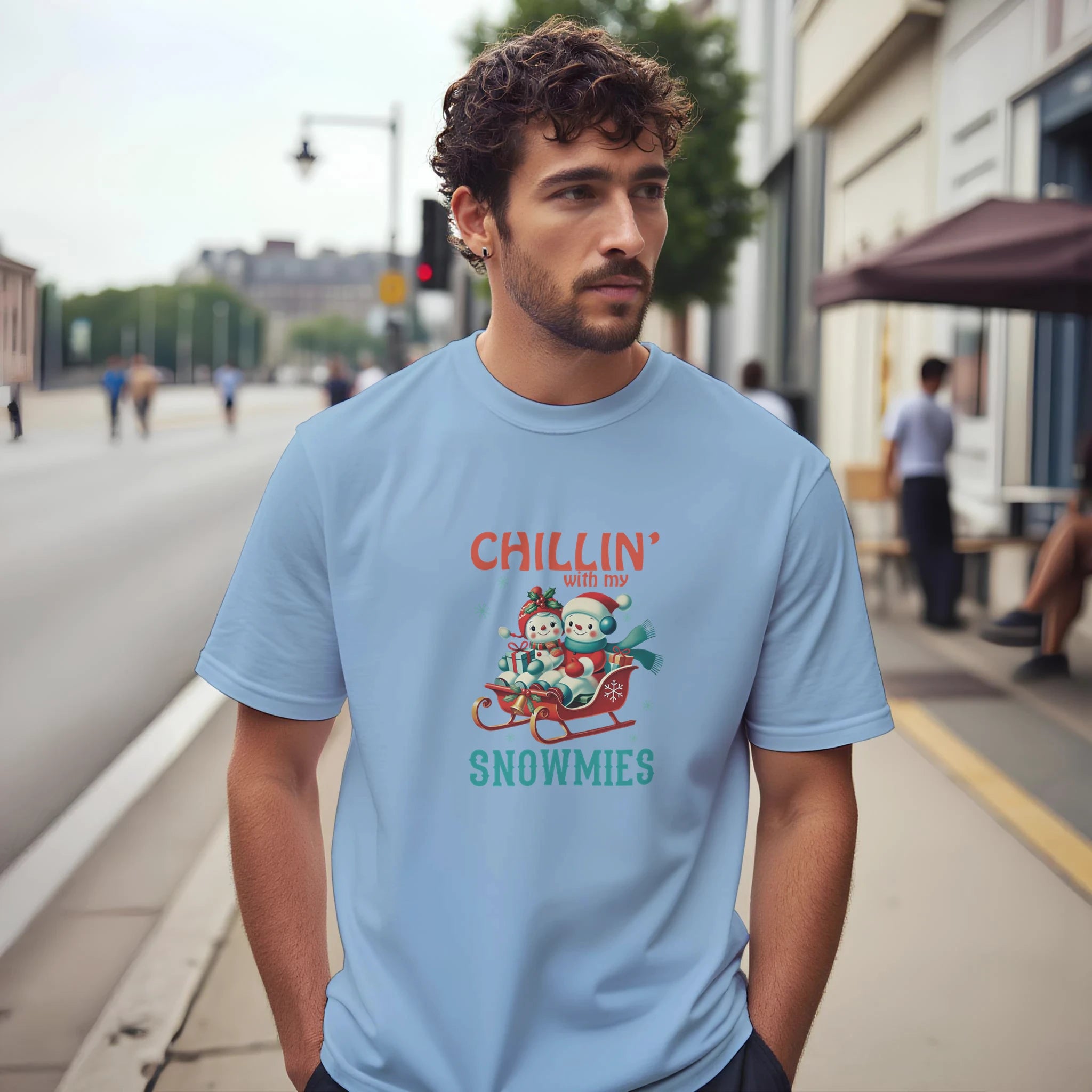 Retro Snowman Holiday Christmas T-Shirt | Gallory Hive