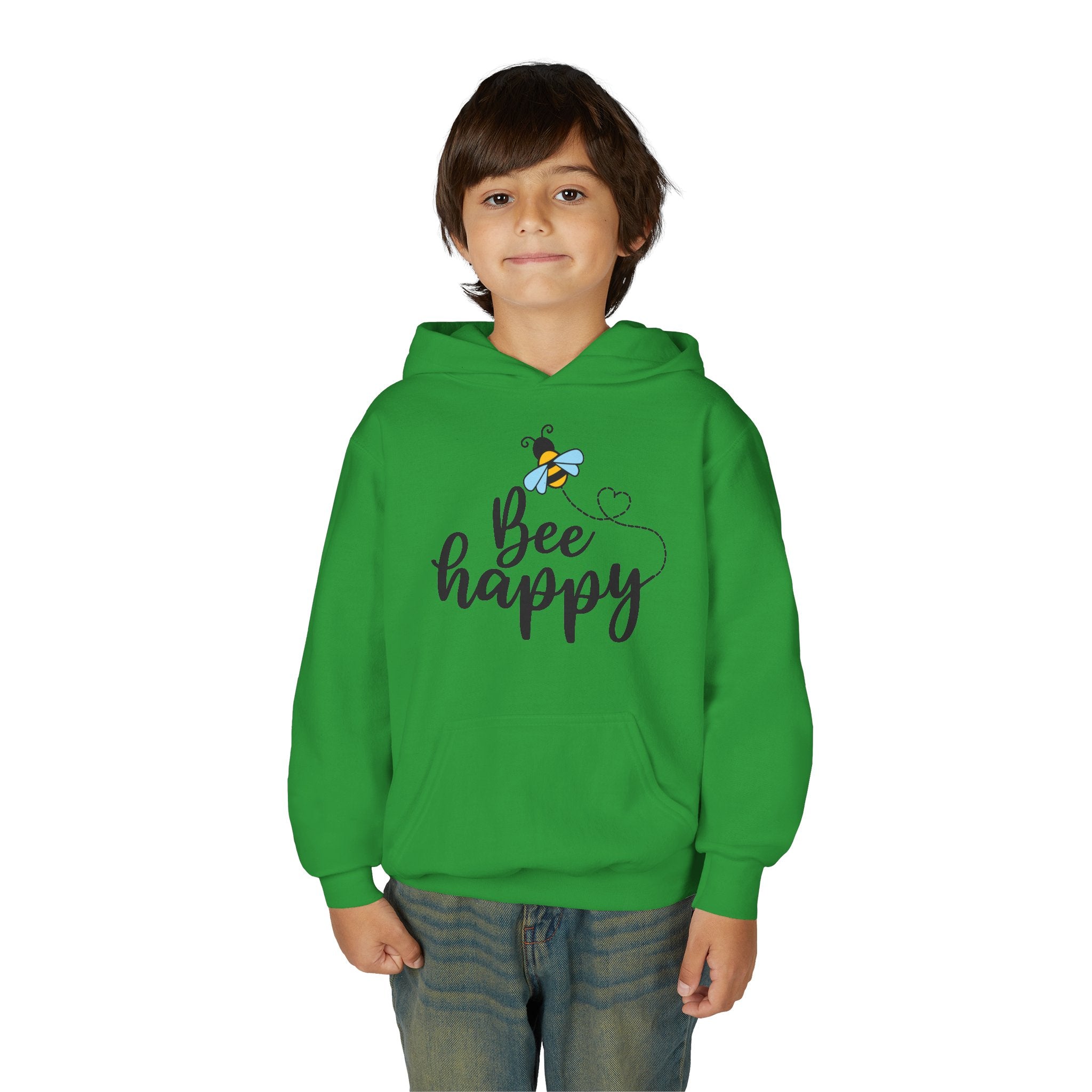 Bee Loved Unisex Kid's Hoodie – Whimsical Heart Trail Design