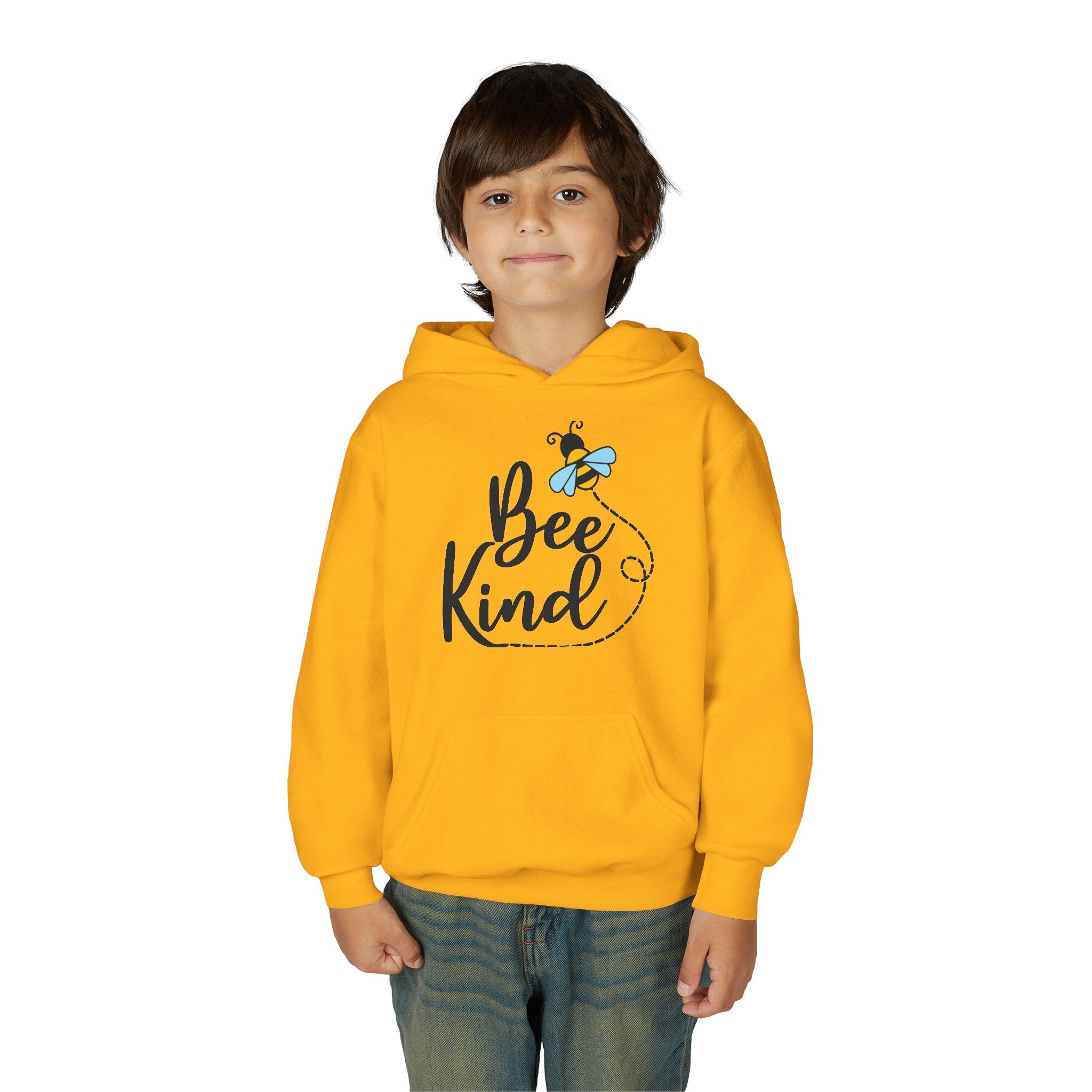 Bee Kind Youth Hooded Sweatshirt - Inspirational Nature Lover Apparel