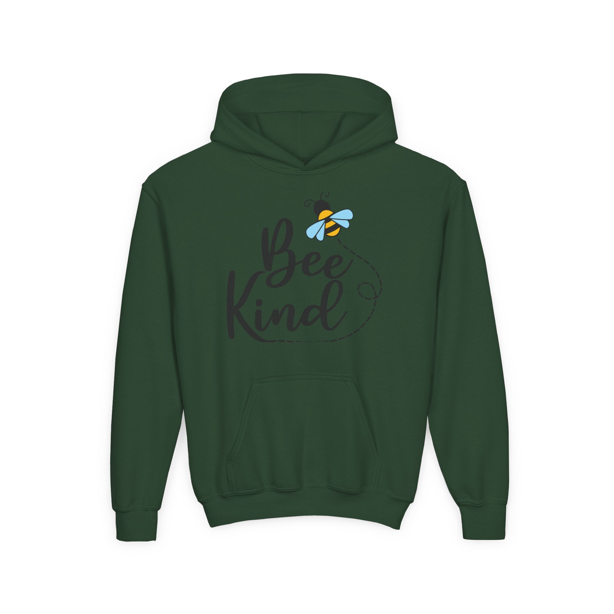 Bee Kind Youth Hooded Sweatshirt - Inspirational Nature Lover Apparel